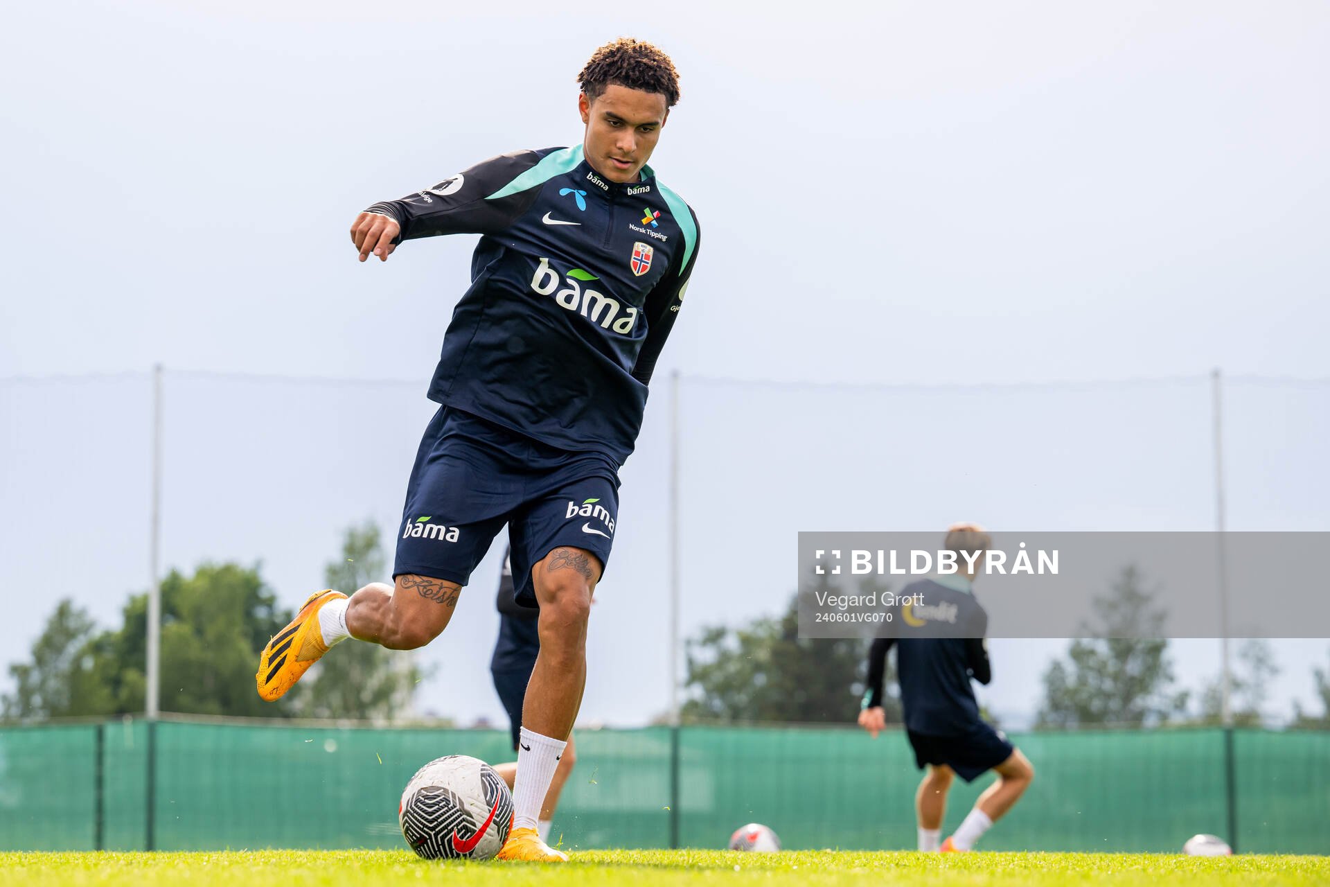 Antonio Nusa of the Norwegian national football team