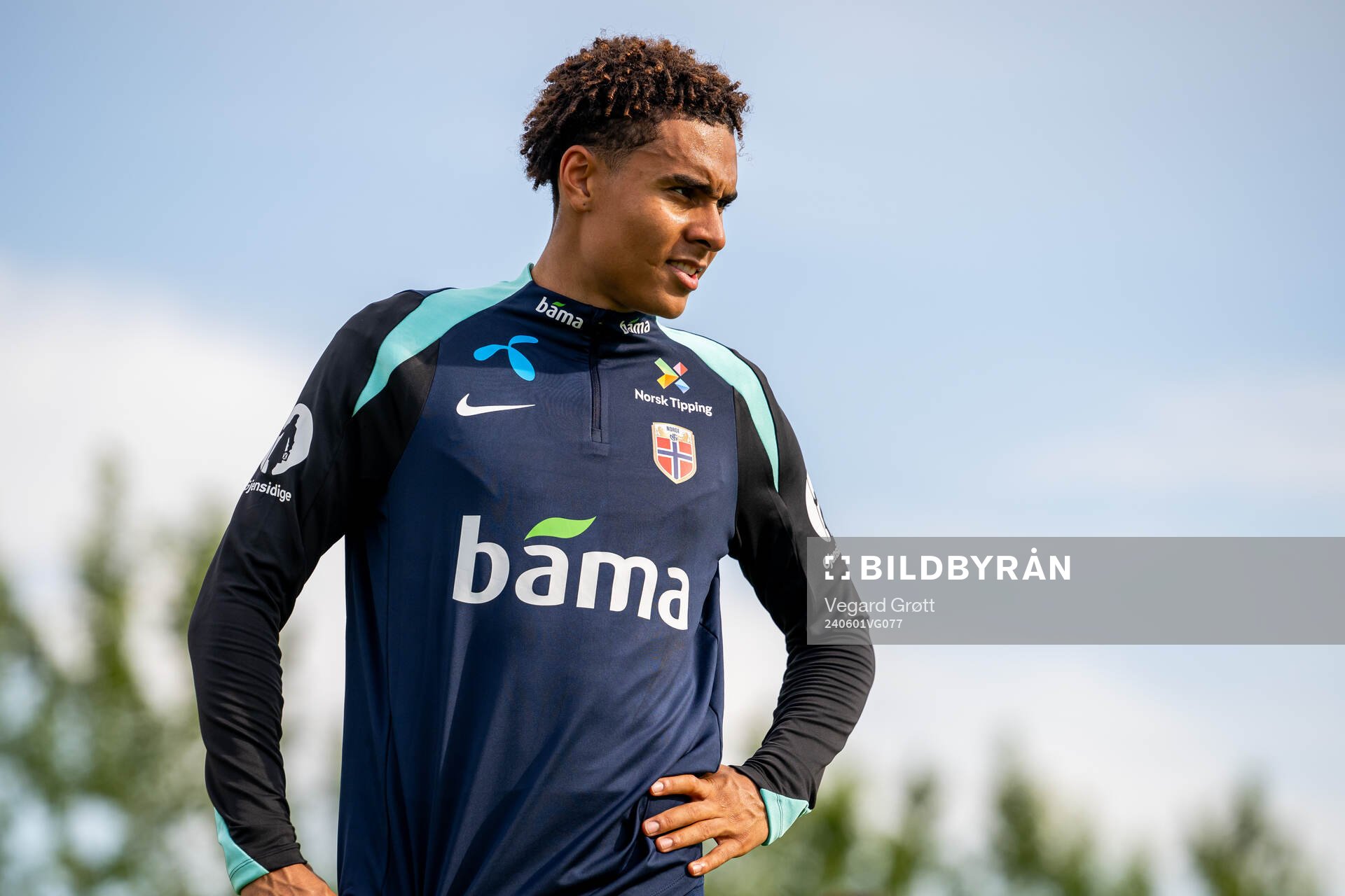 Antonio Nusa of the Norwegian national football team