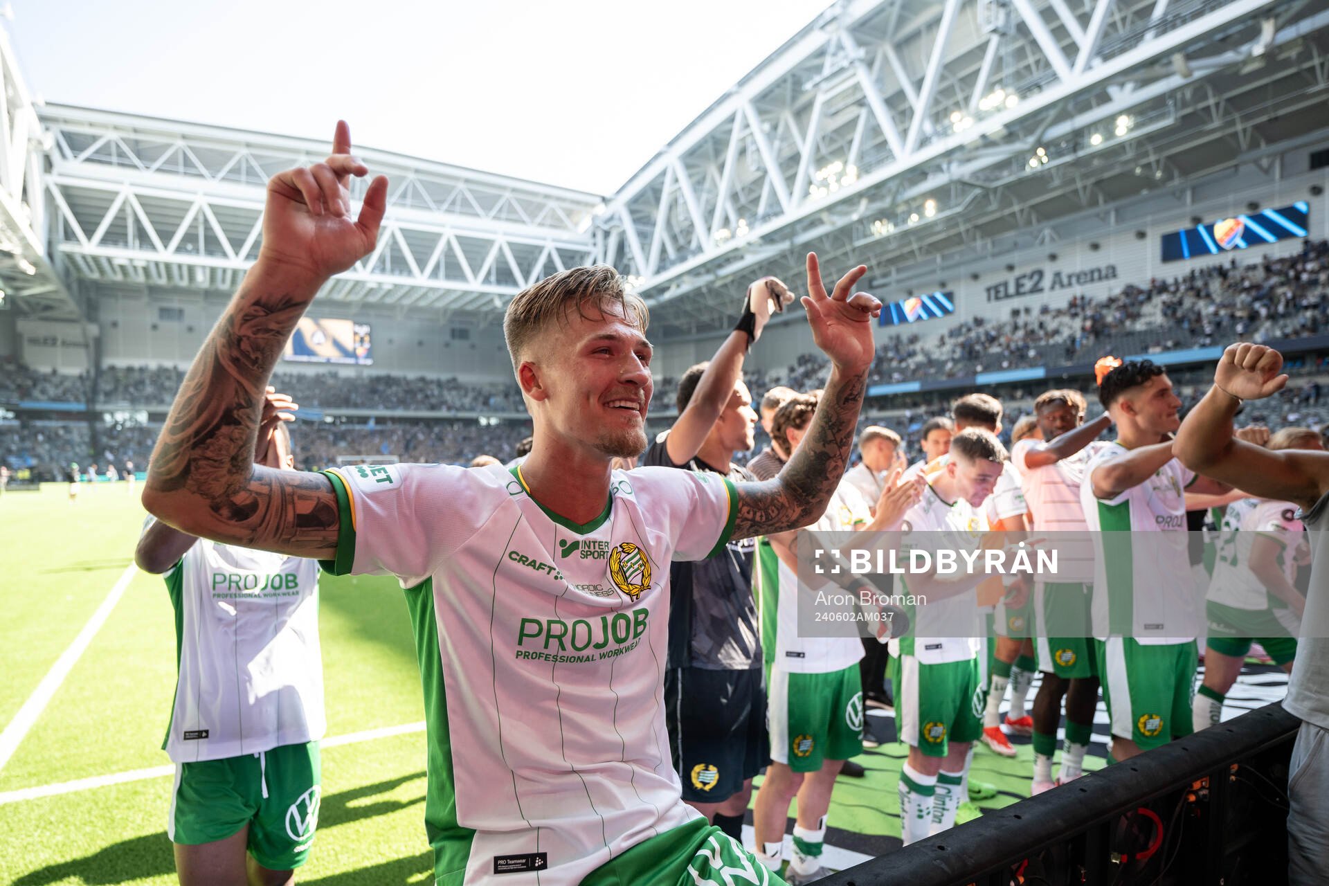 Hammarbys Fredrik Hammar jublar