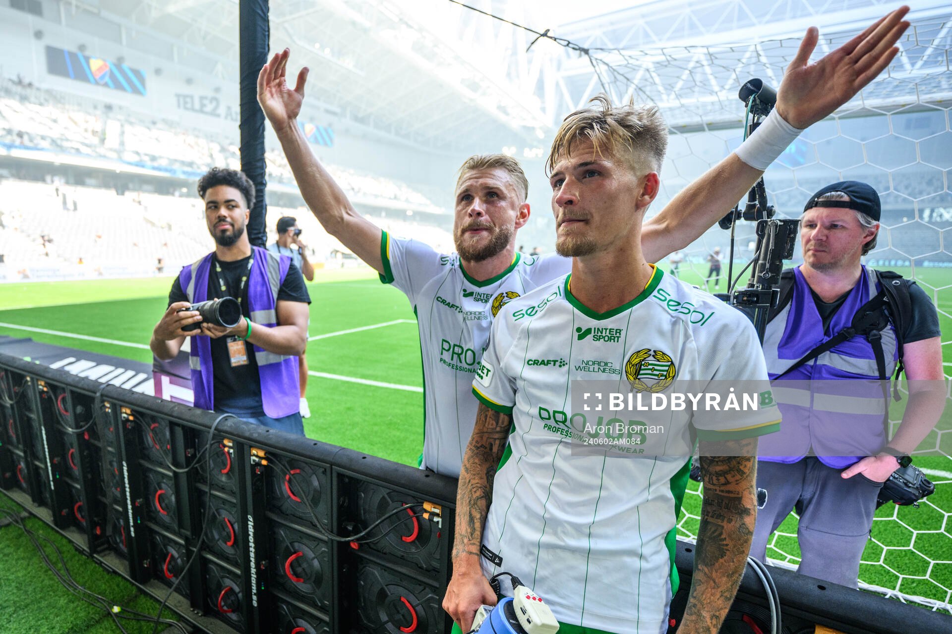 Hammarbys Simon Strand och Fredrik Hammar jublar