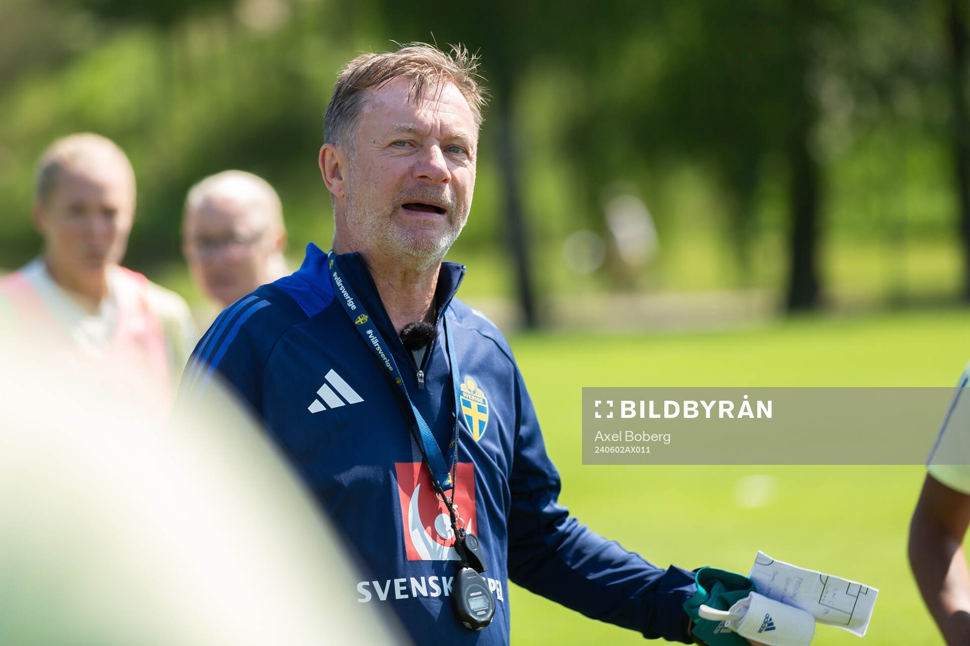 Coach Peter Gerhardsson of Sweden