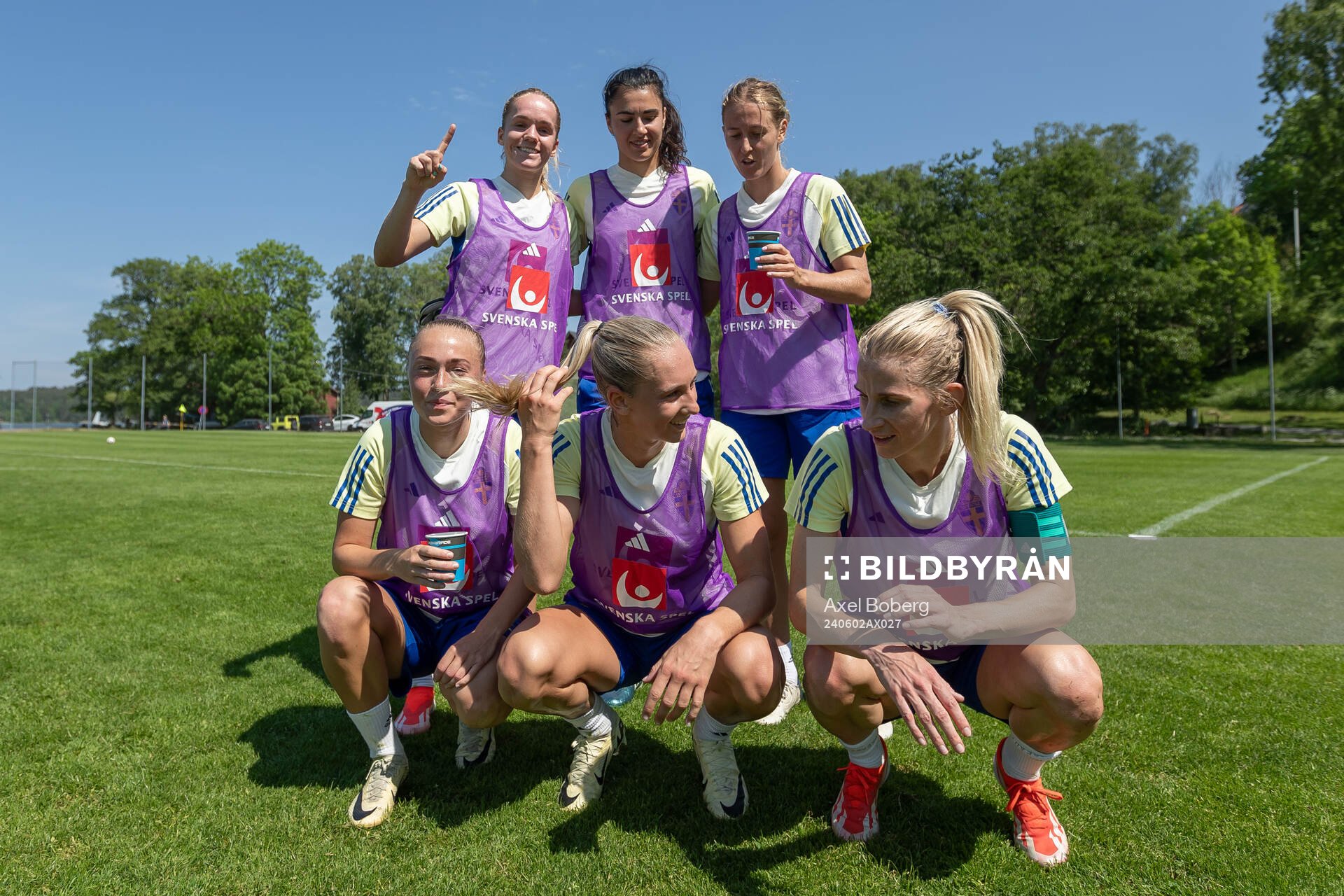 Hanna Lundqvist, goalkeeper Zecira Musovic, Emma Östlund,