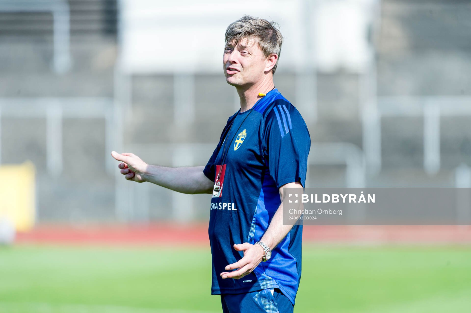 Head coach Jon Dahl Tomasson of Sweden of Sweden