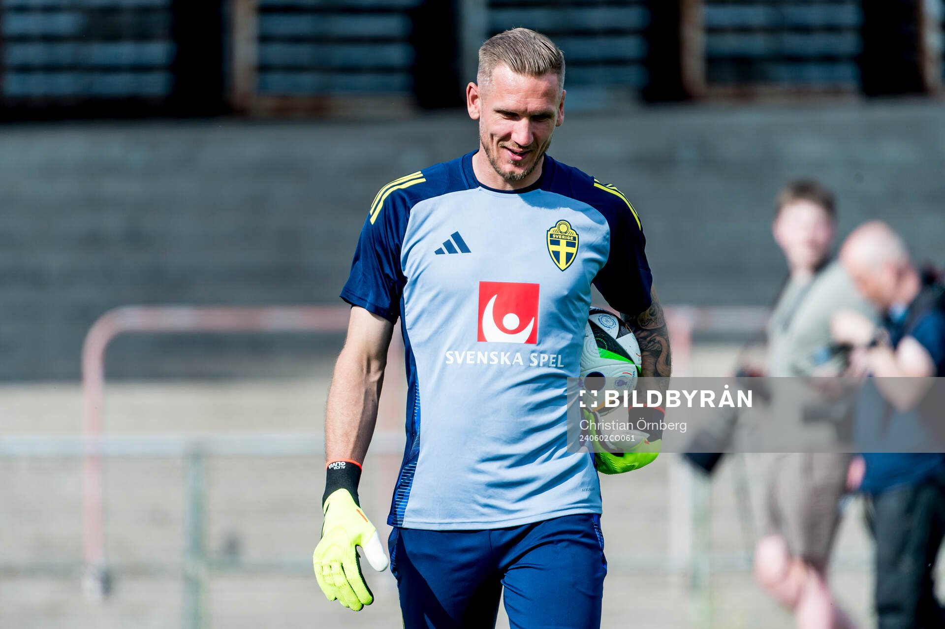 Goalkeeper Robin Olsen of Sweden
