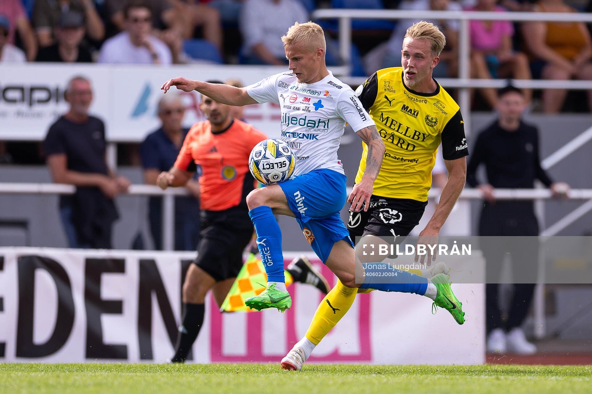 Värnamos Viktor Bergh och Mjällbys Herman Johansson
