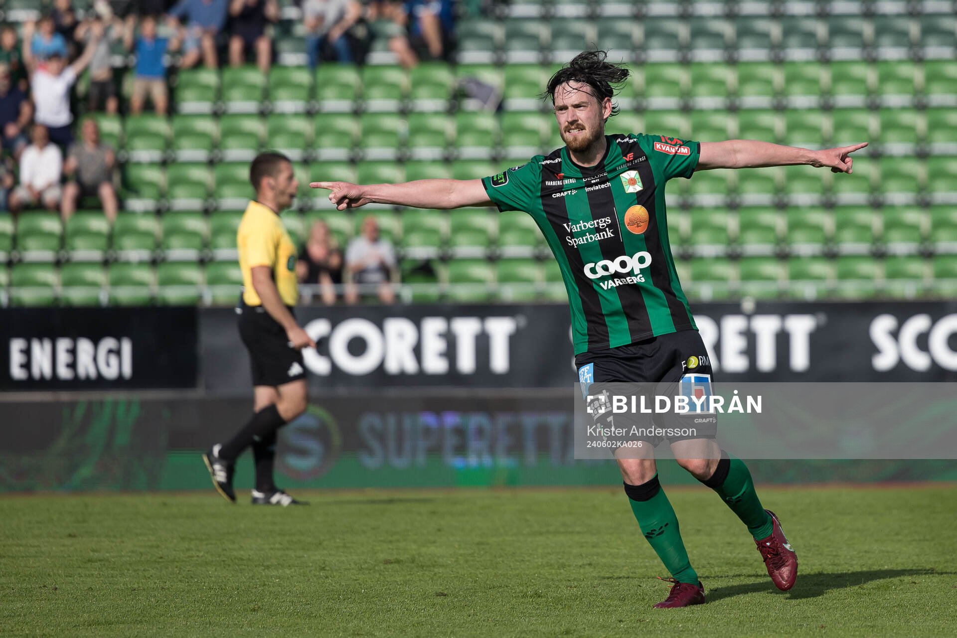 Varbergs Robin Tranberg jublar