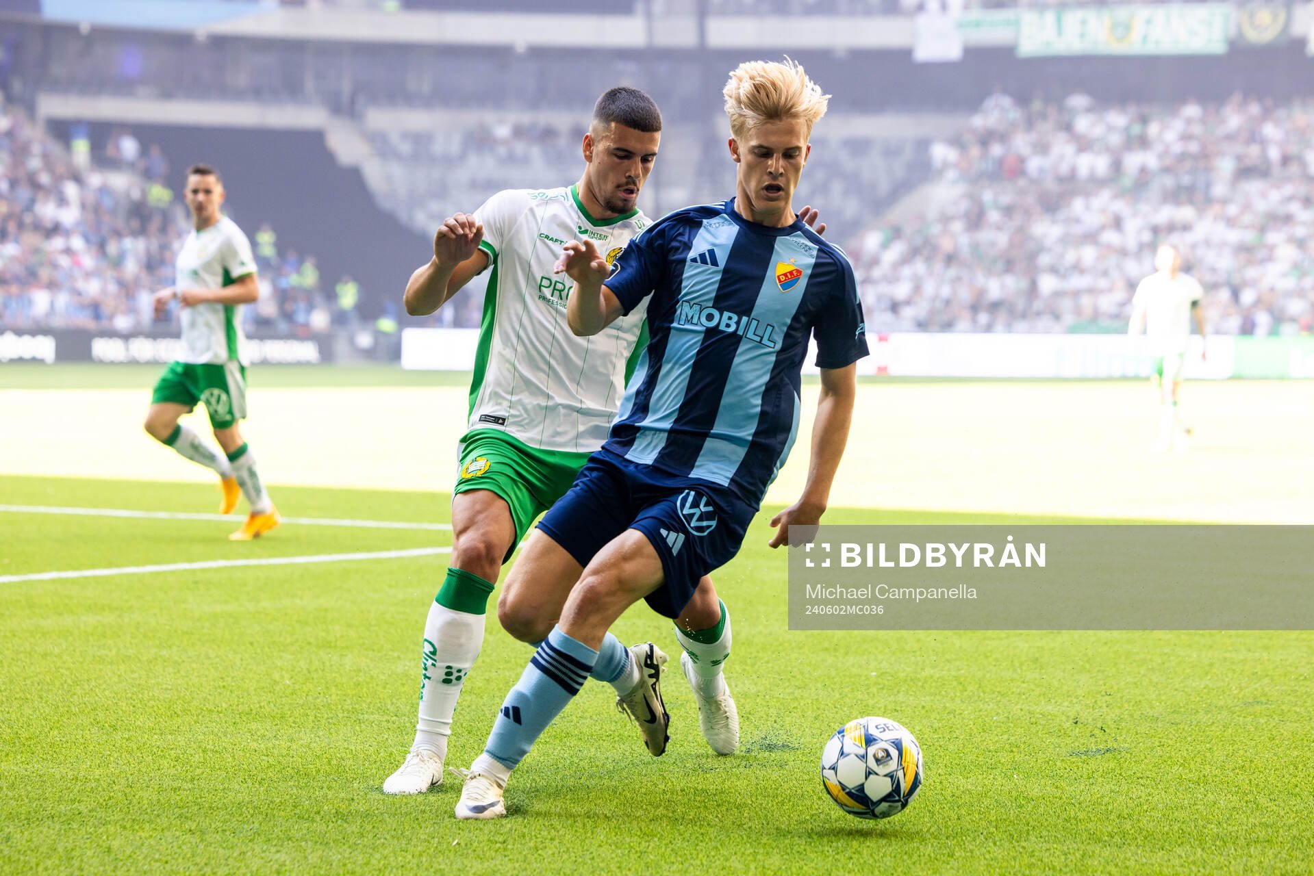 Djurgårdens Lucas Bergvall och Hammarbys Edvin Kurtulus