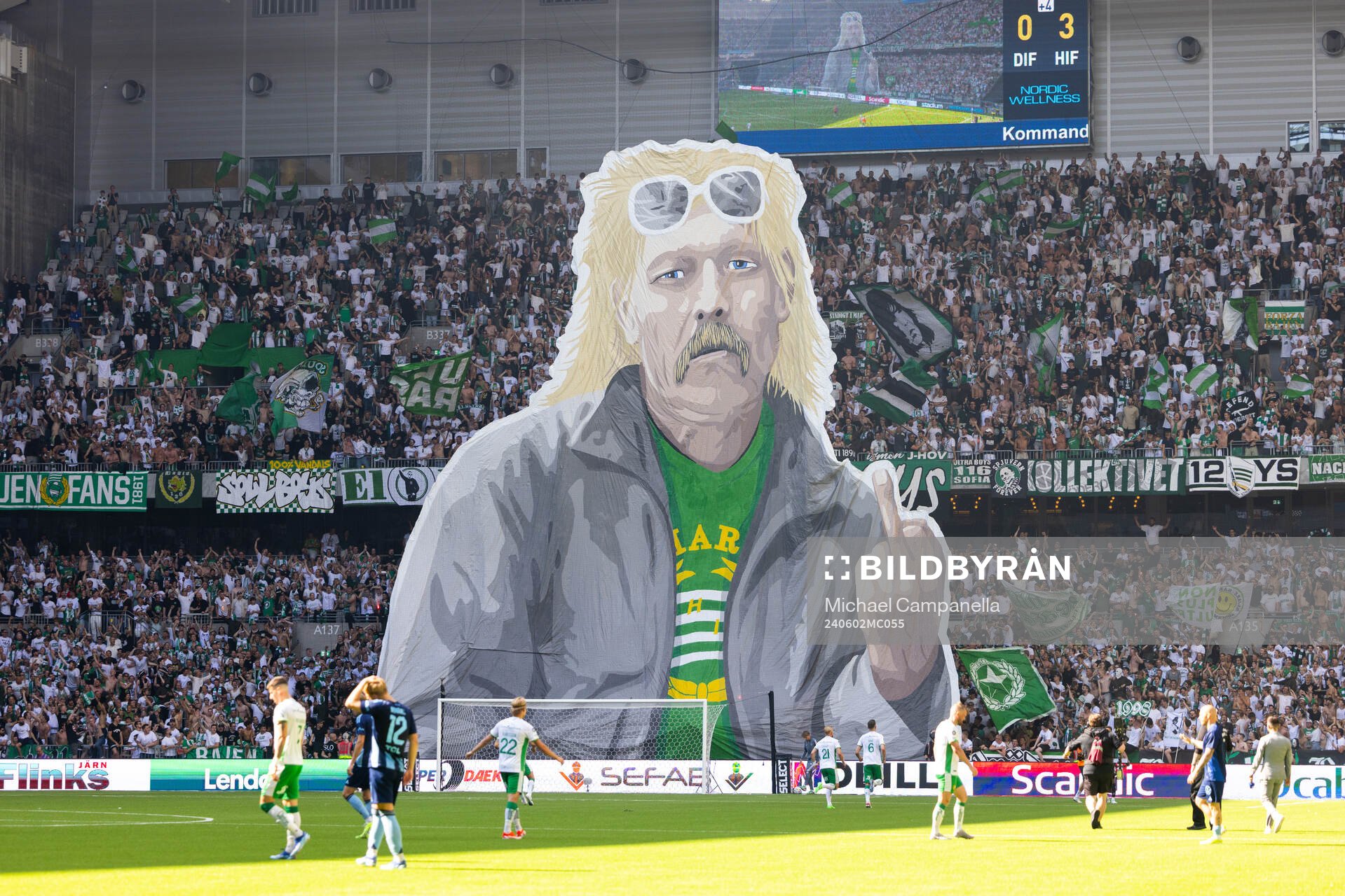 Hammarbys supportrar med tifo