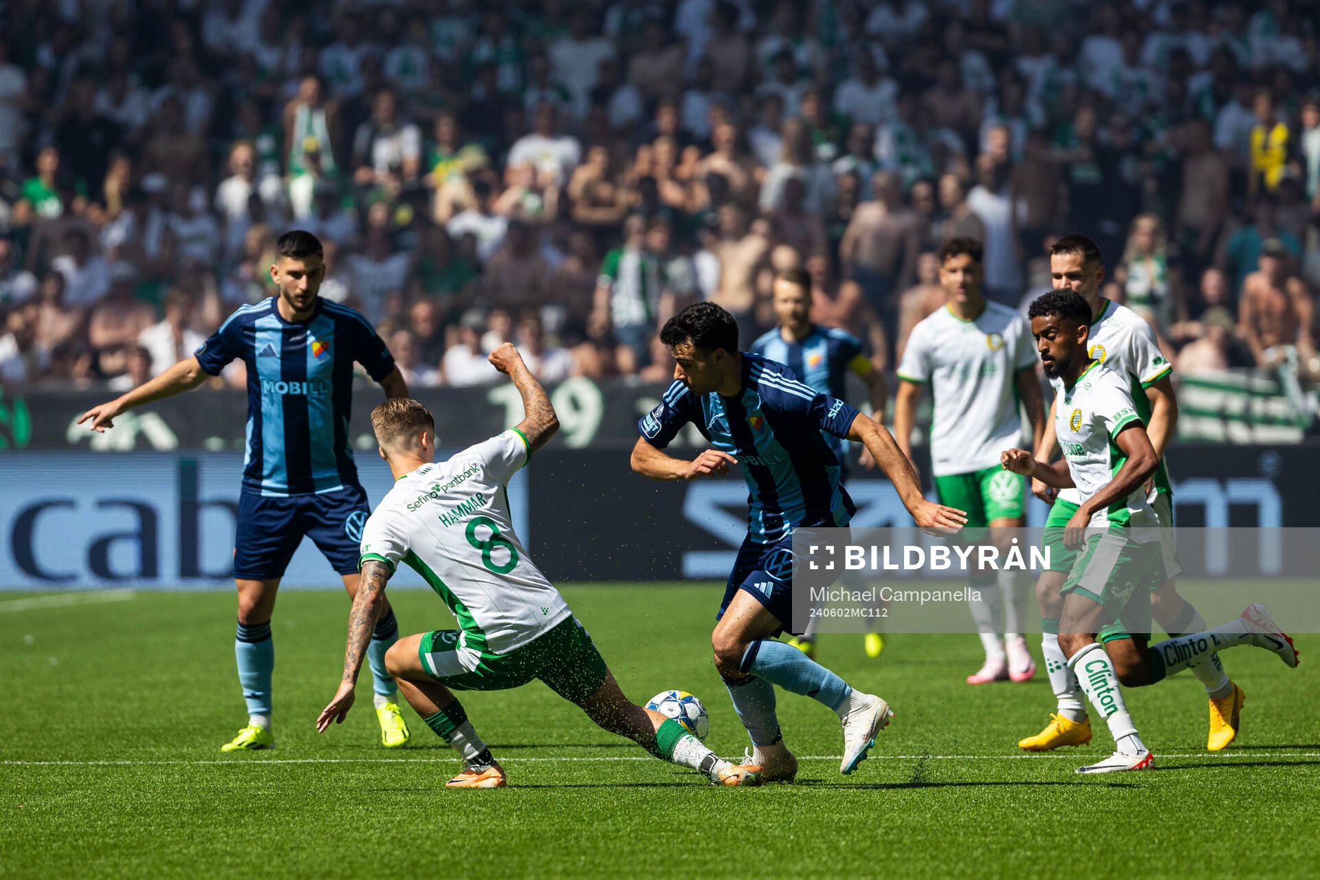 Djurgårdens Deniz Hummet och Hammarbys Fredrik Hammar