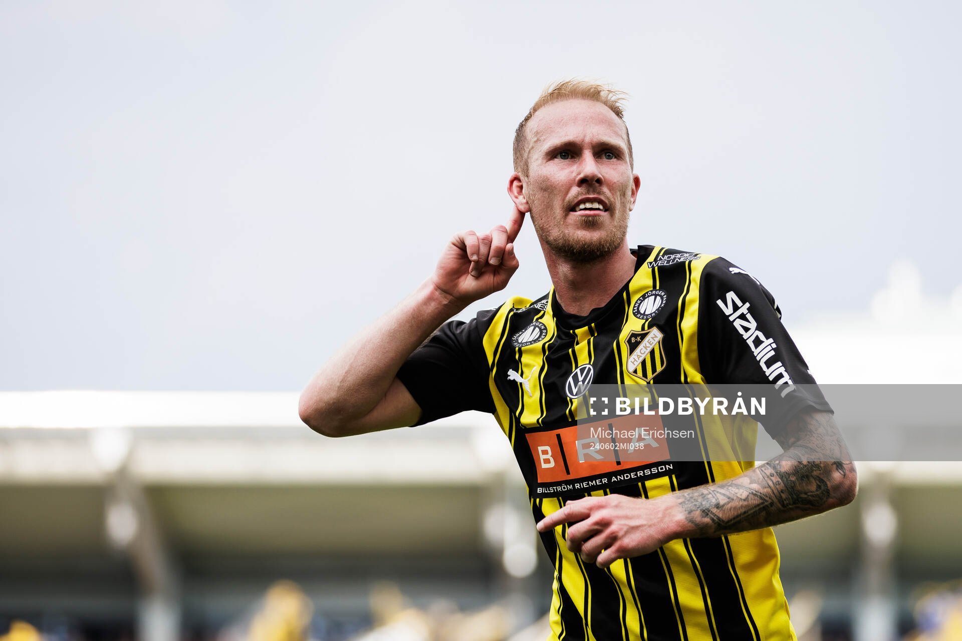 Häckens Mikkel Rygaard Jensen jublar