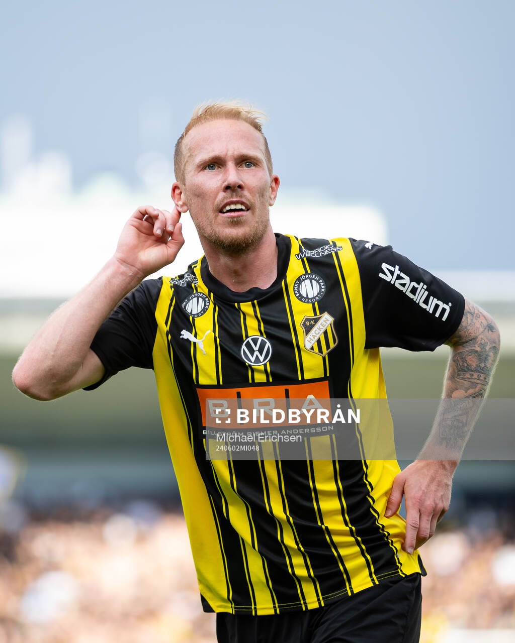 Häckens Mikkel Rygaard Jensen jublar