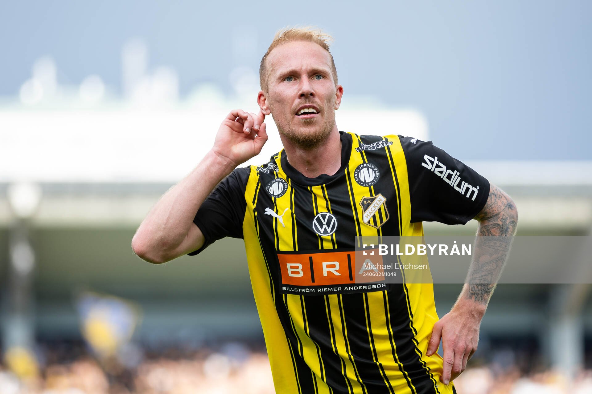 Häckens Mikkel Rygaard Jensen jublar