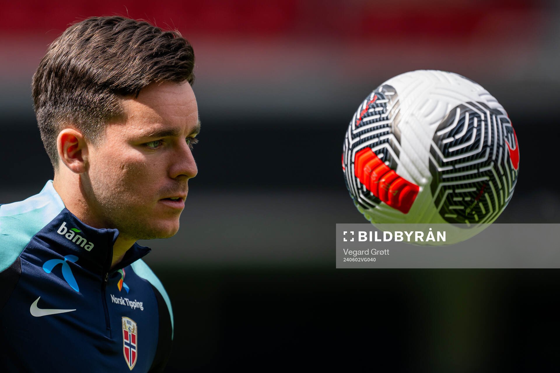 Hugo Vetlesen of the Norwegian national football team