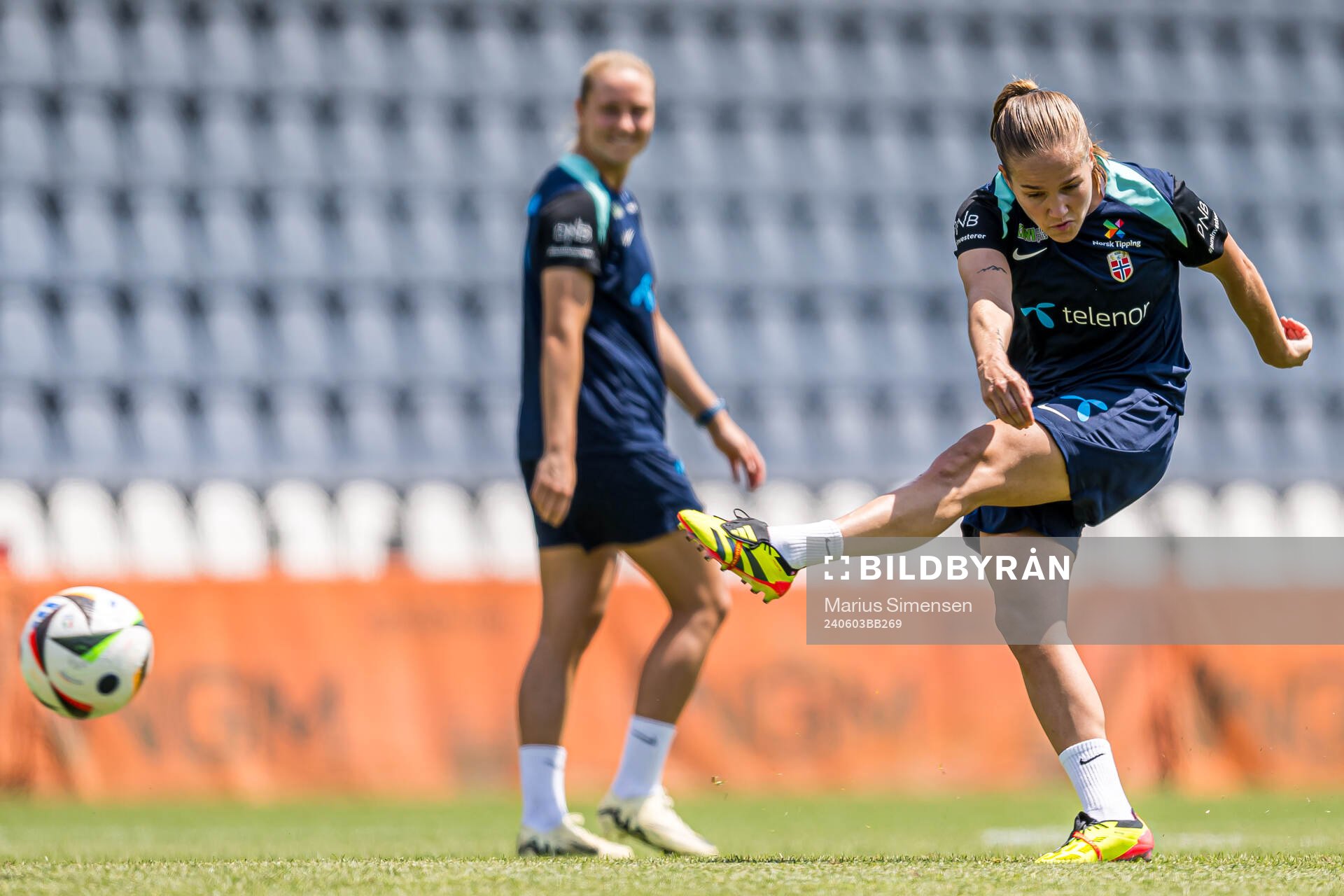Guro Reiten of the Norwegian women's national football team
