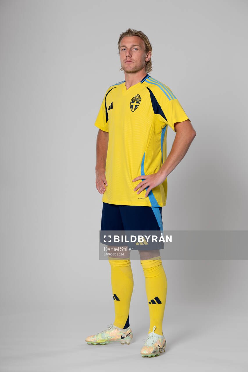 Emil Forsberg of the Swedish national football team poses