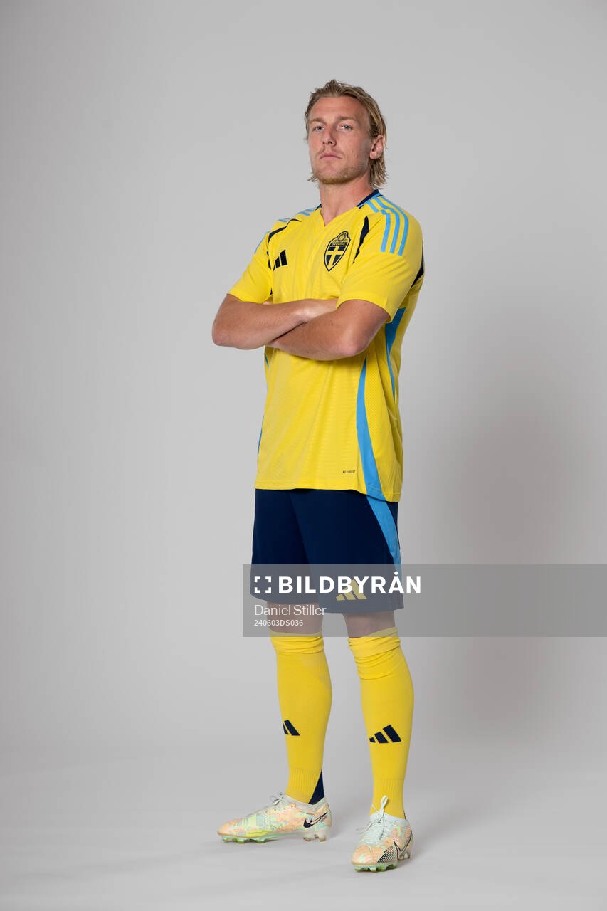 Emil Forsberg of the Swedish national football team poses