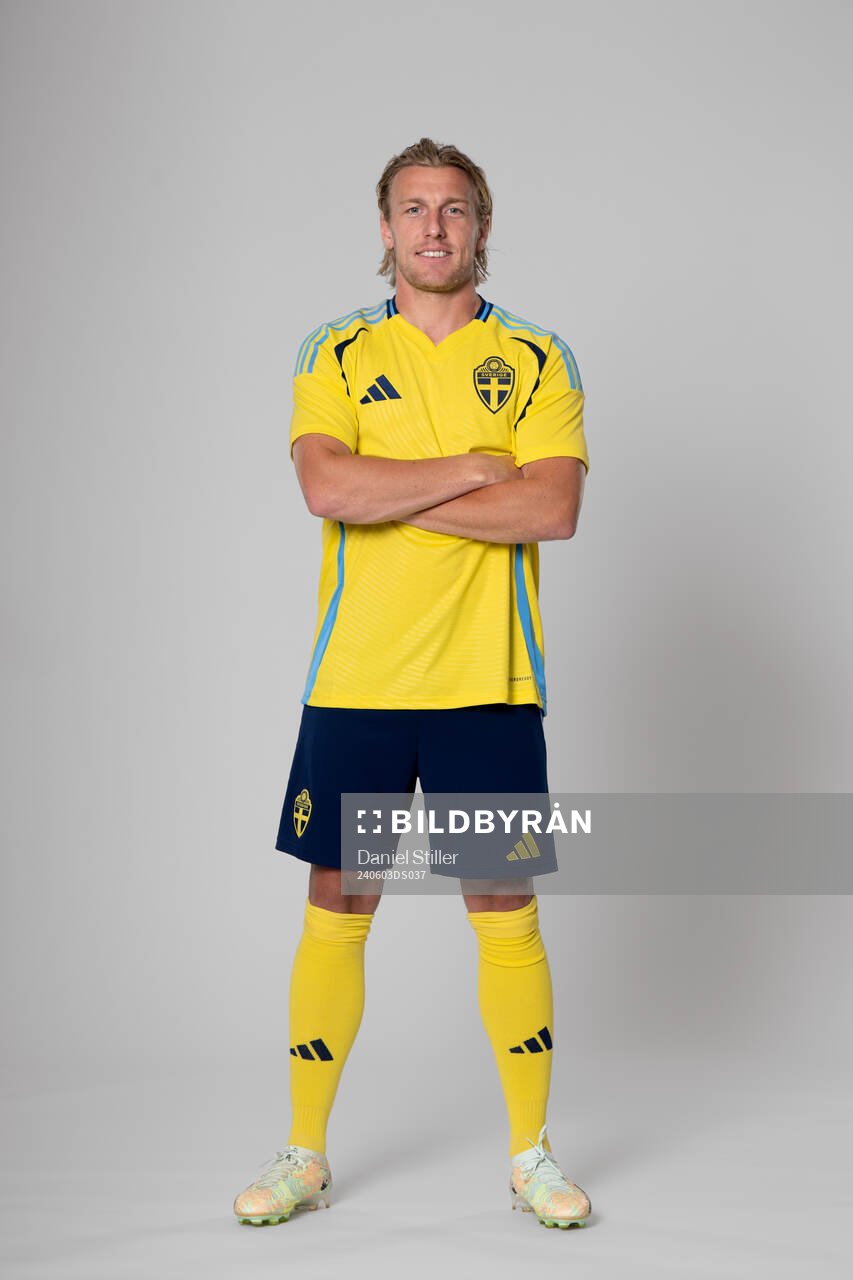Emil Forsberg of the Swedish national football team poses