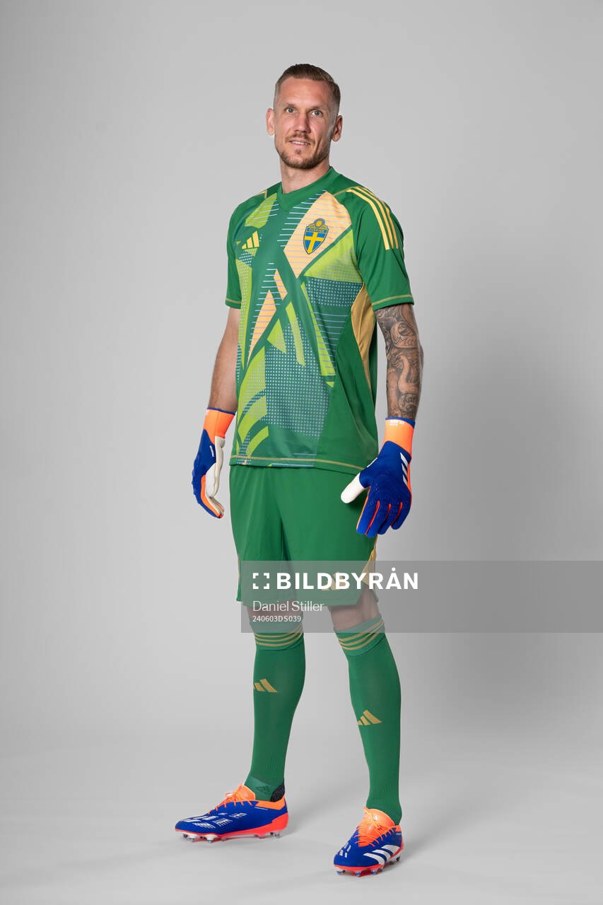 Goalkeeper Robin Olsen of the Swedish national football