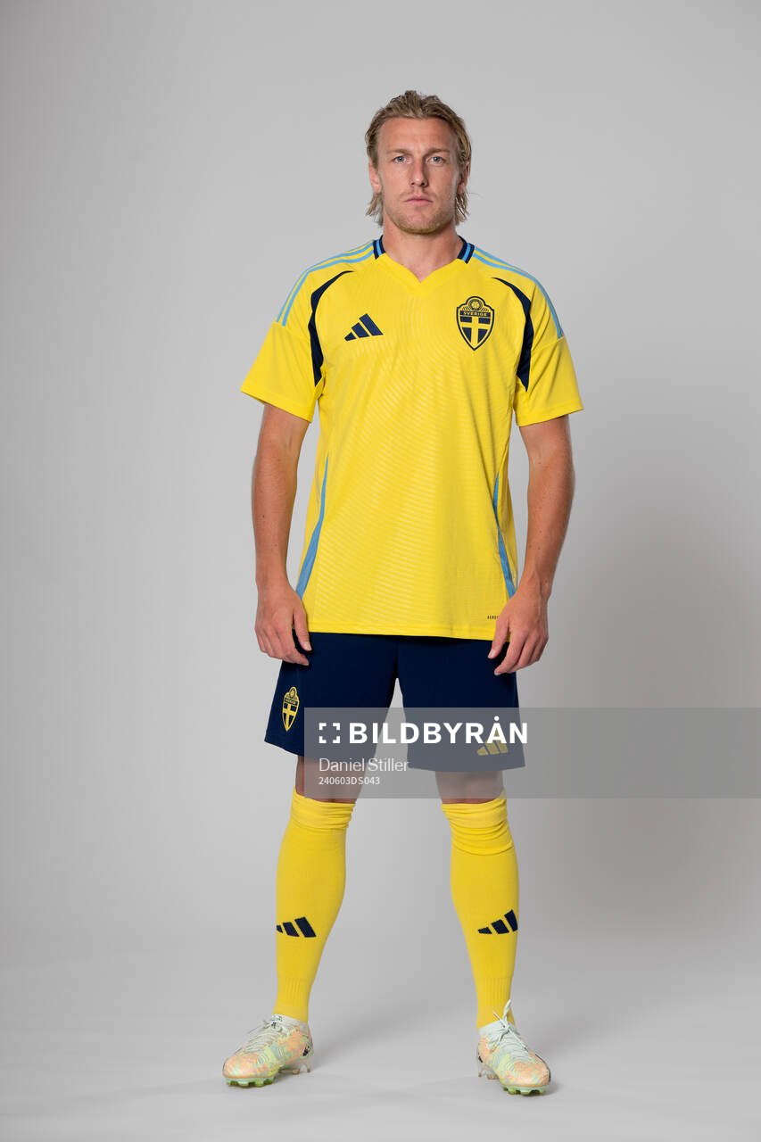 Emil Forsberg of the Swedish national football team poses