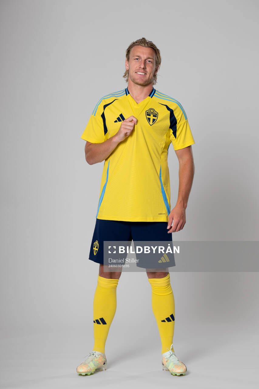 Emil Forsberg of the Swedish national football team poses