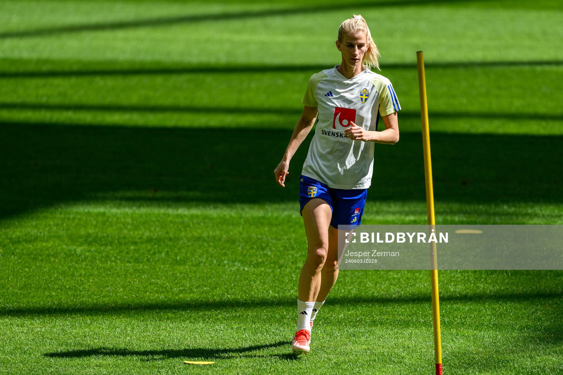 Sofia Jakobsson of the Swedish women's national football