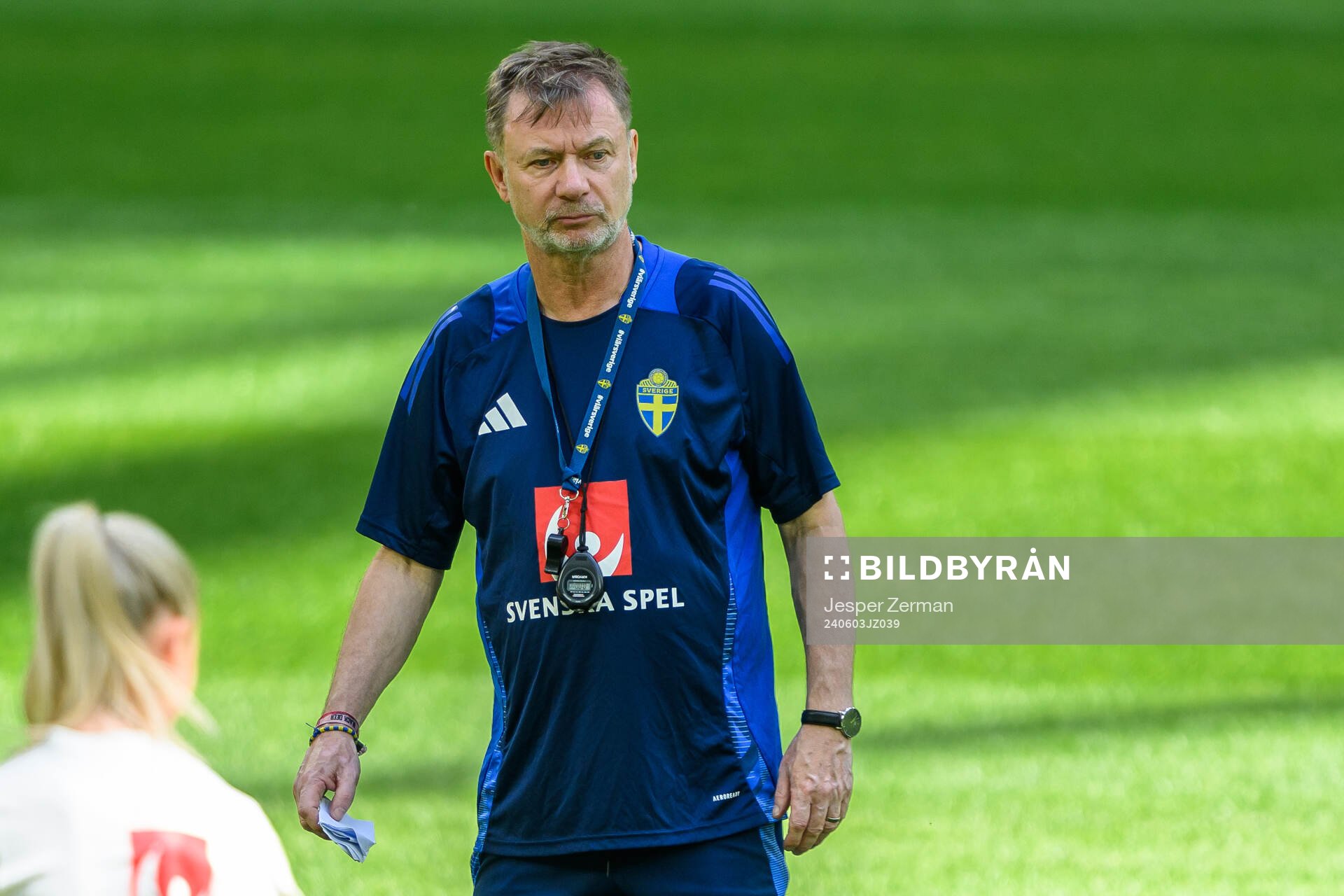 Head coach Peter Gerhardsson of the Swedish women's