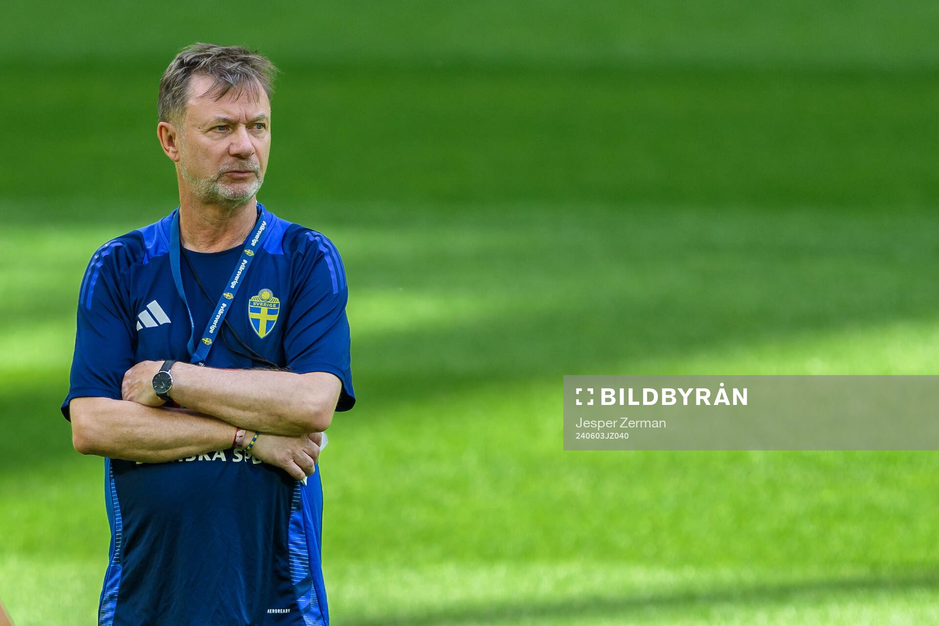 Head coach Peter Gerhardsson of the Swedish women's