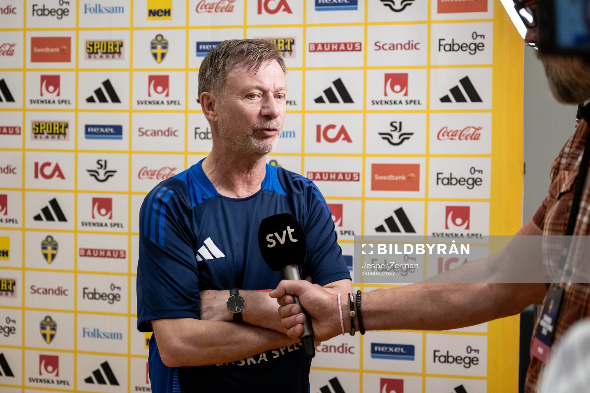 Head coach Peter Gerhardsson of the Swedish women's