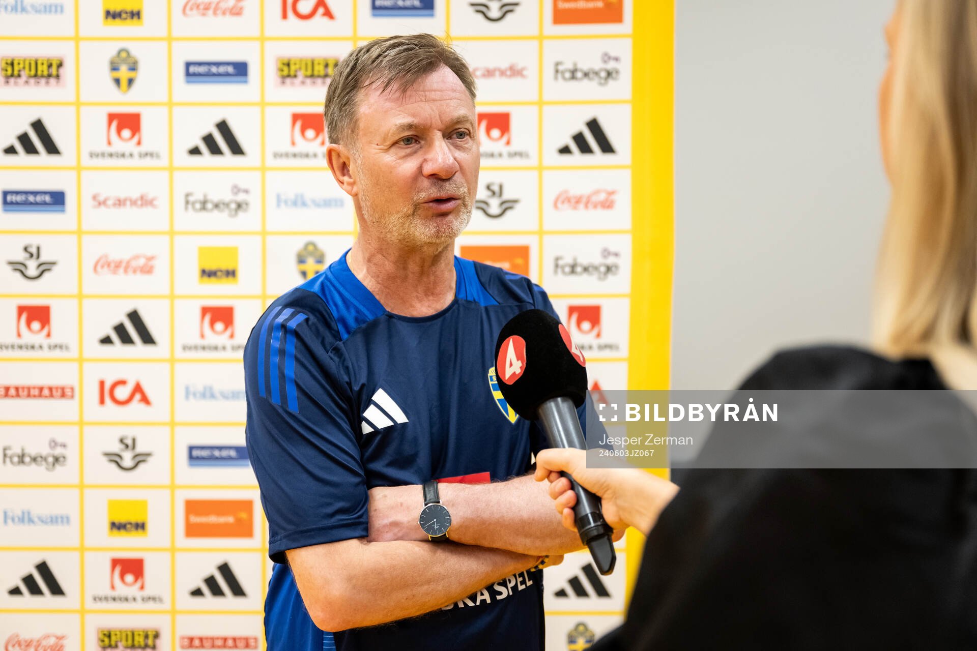 Head coach Peter Gerhardsson of the Swedish women's