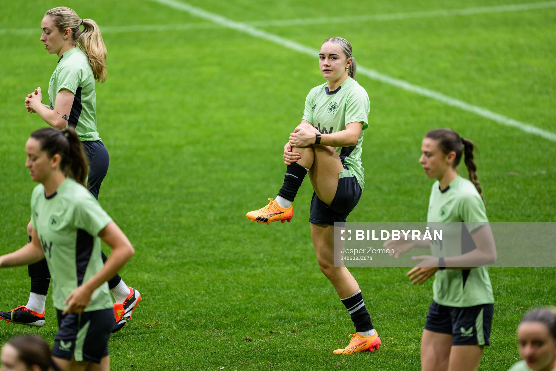 Players of Ireland at a training session