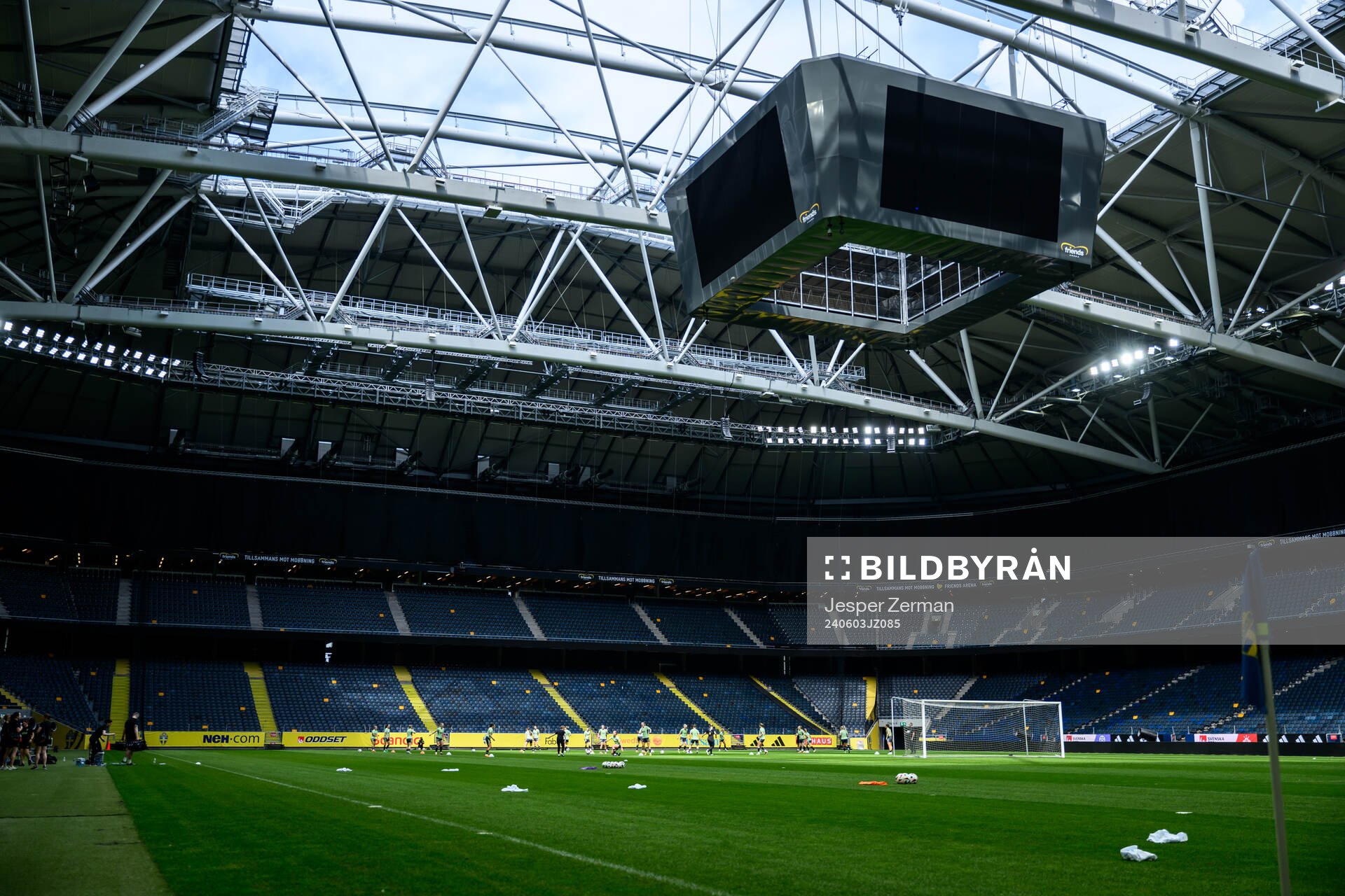 Players of Ireland at a training session on June 3, 2024 in Stockholm. 