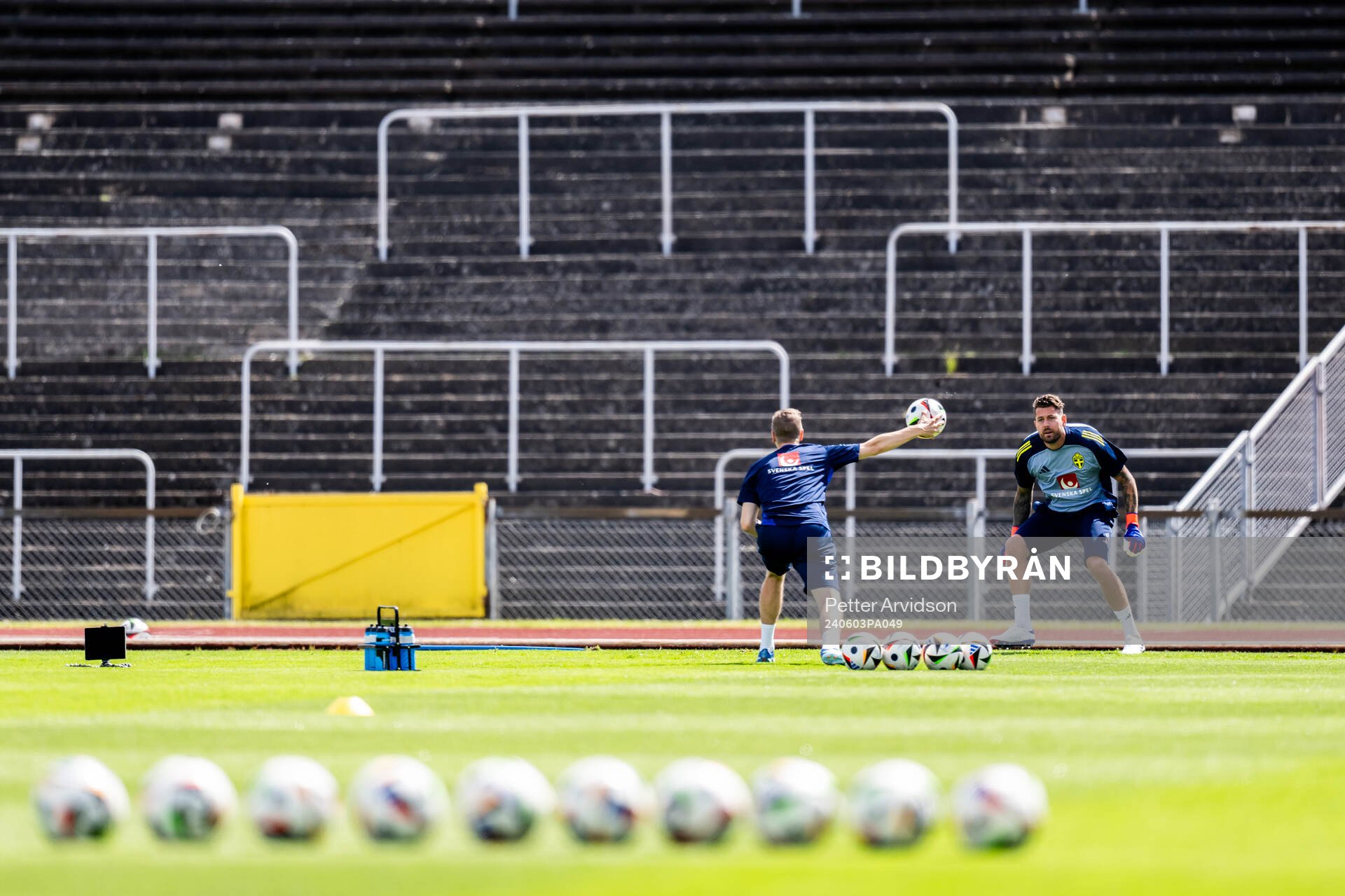 Goalkeeper Kristoffer Nordfeldt of the Swedish men's