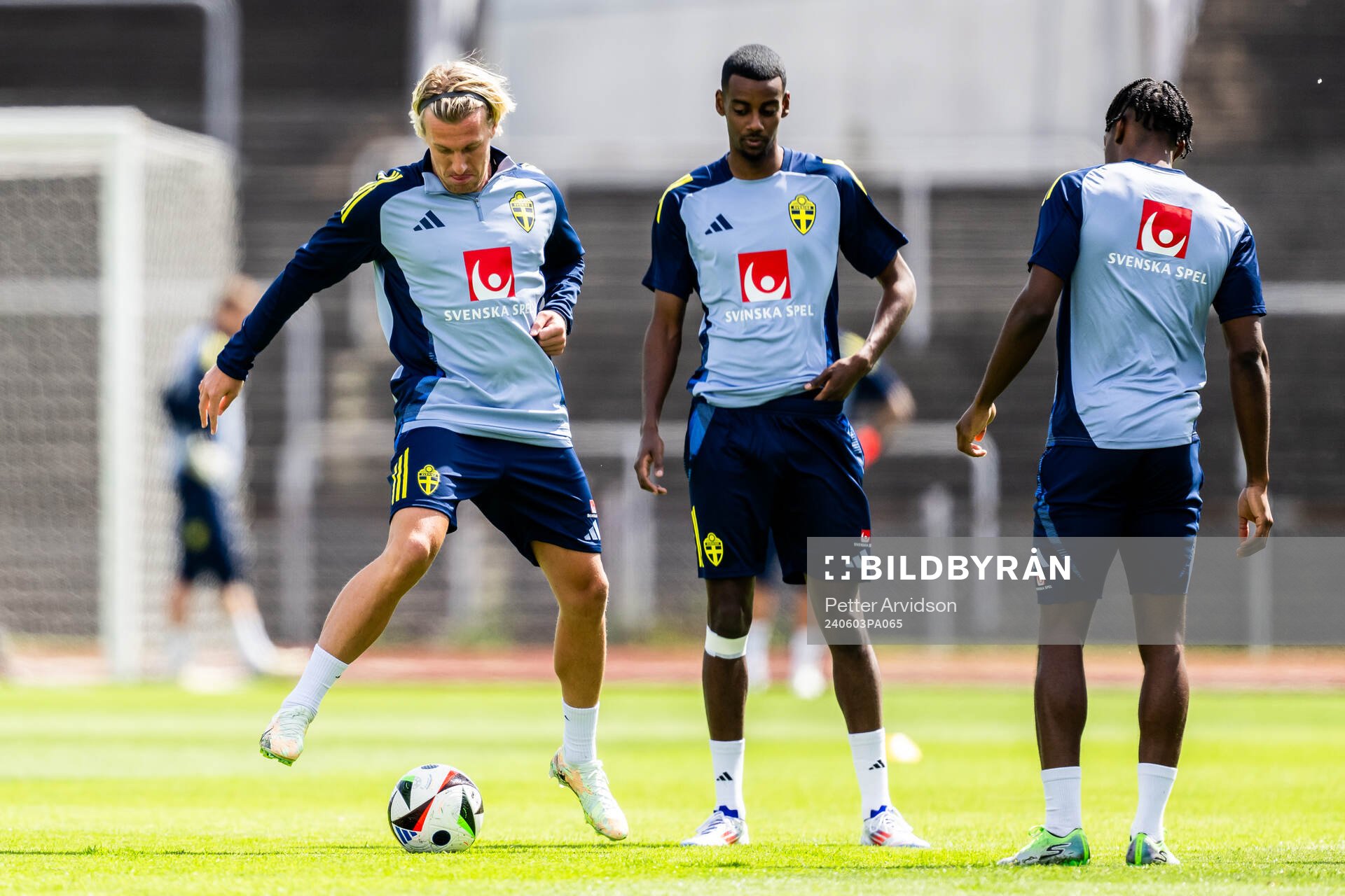 Emil Forsberg and Alexander Isak of the Swedish men's
