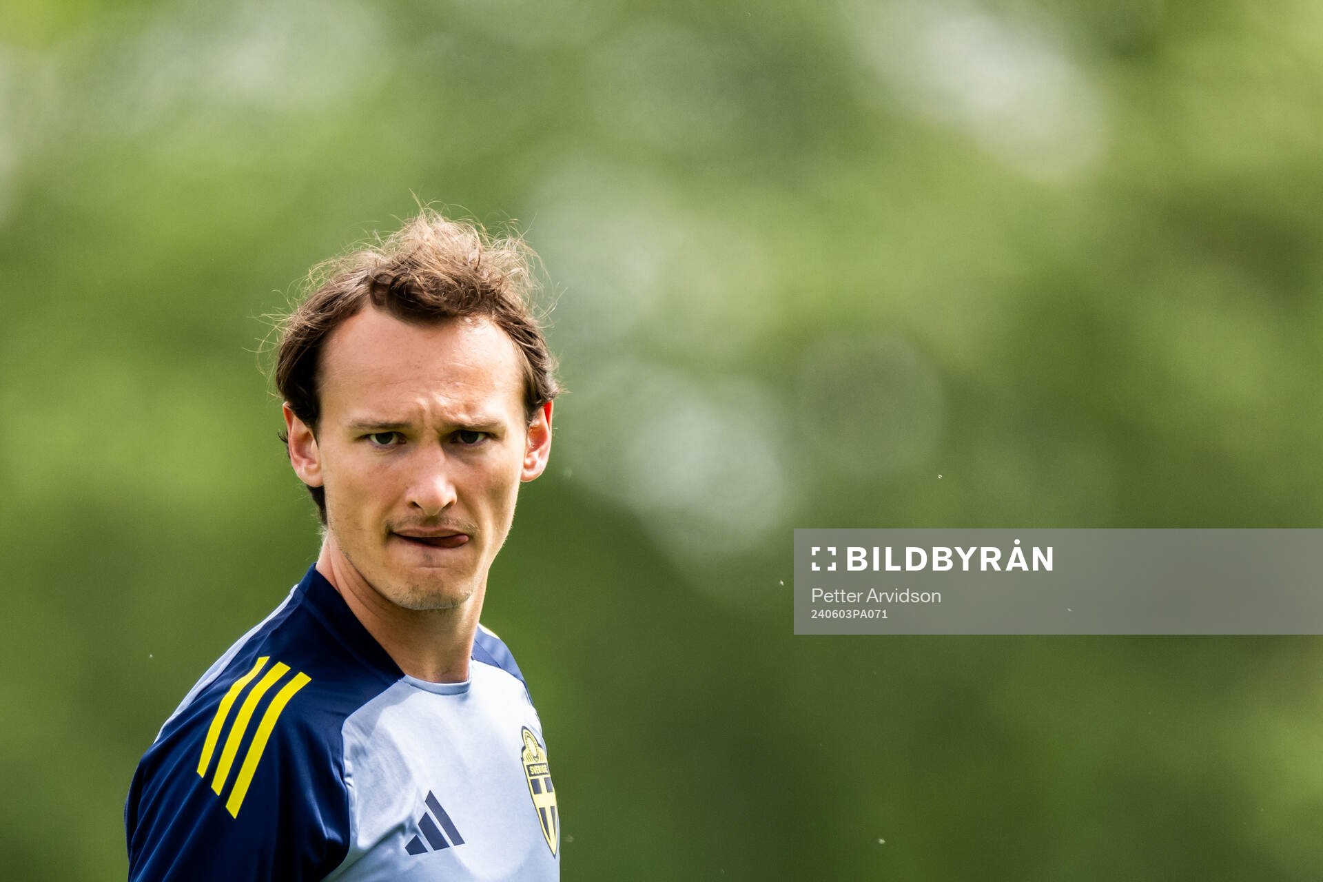 Hjalmar Ekdal of the Swedish men's national football team