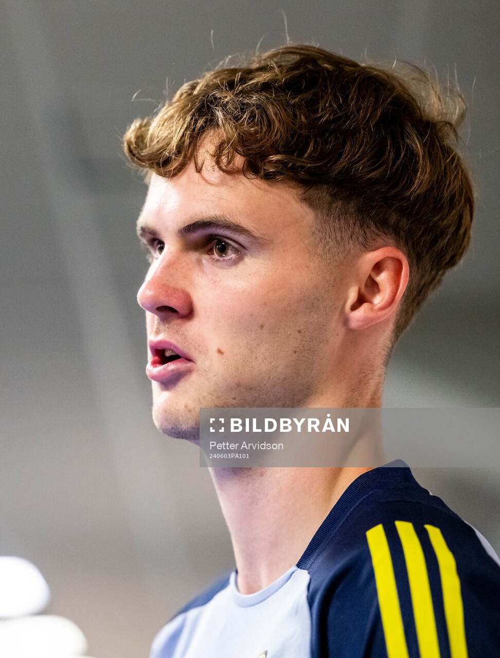 Williot Swedberg of the Swedish national football team at a