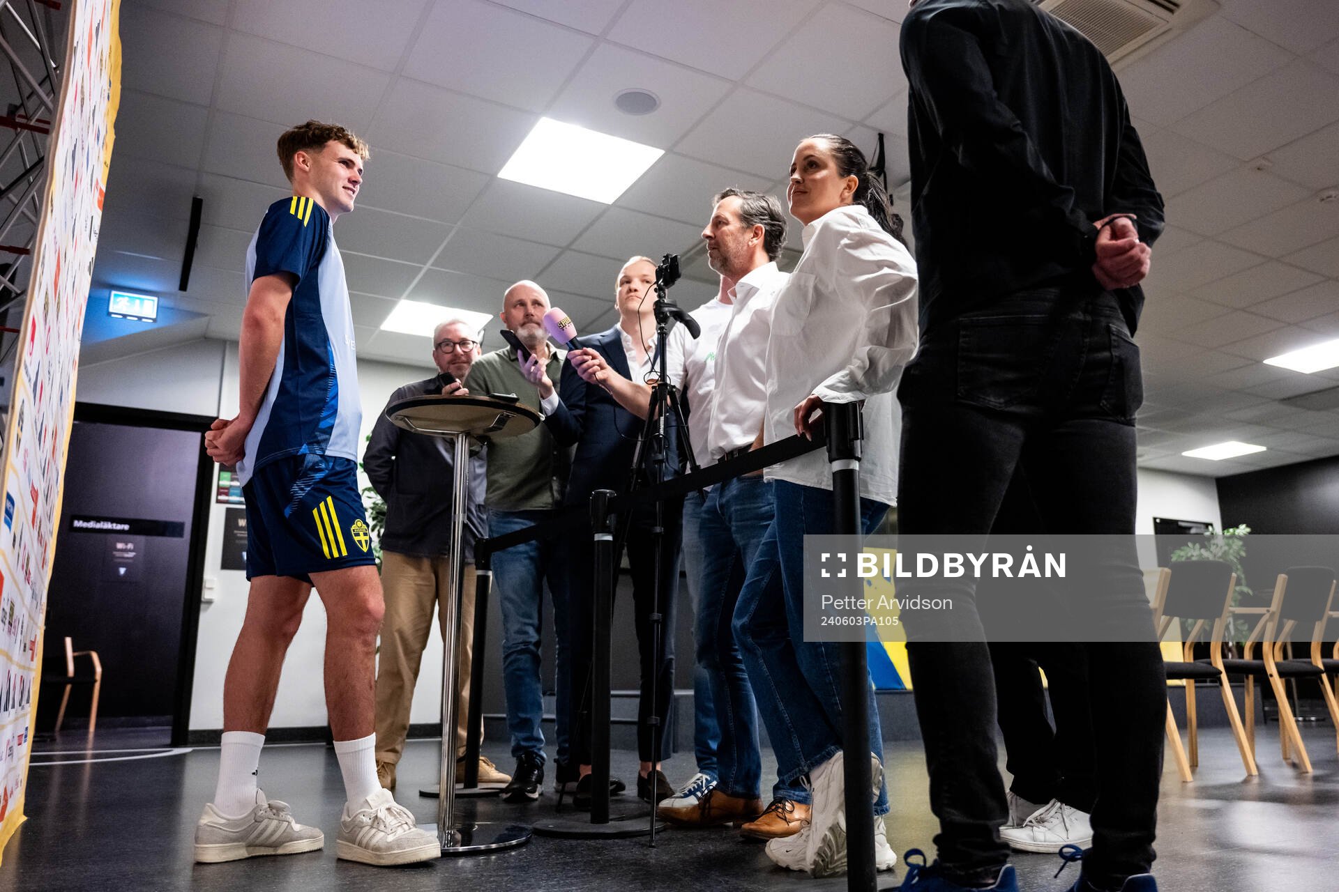 Williot Swedberg of the Swedish national football team at a