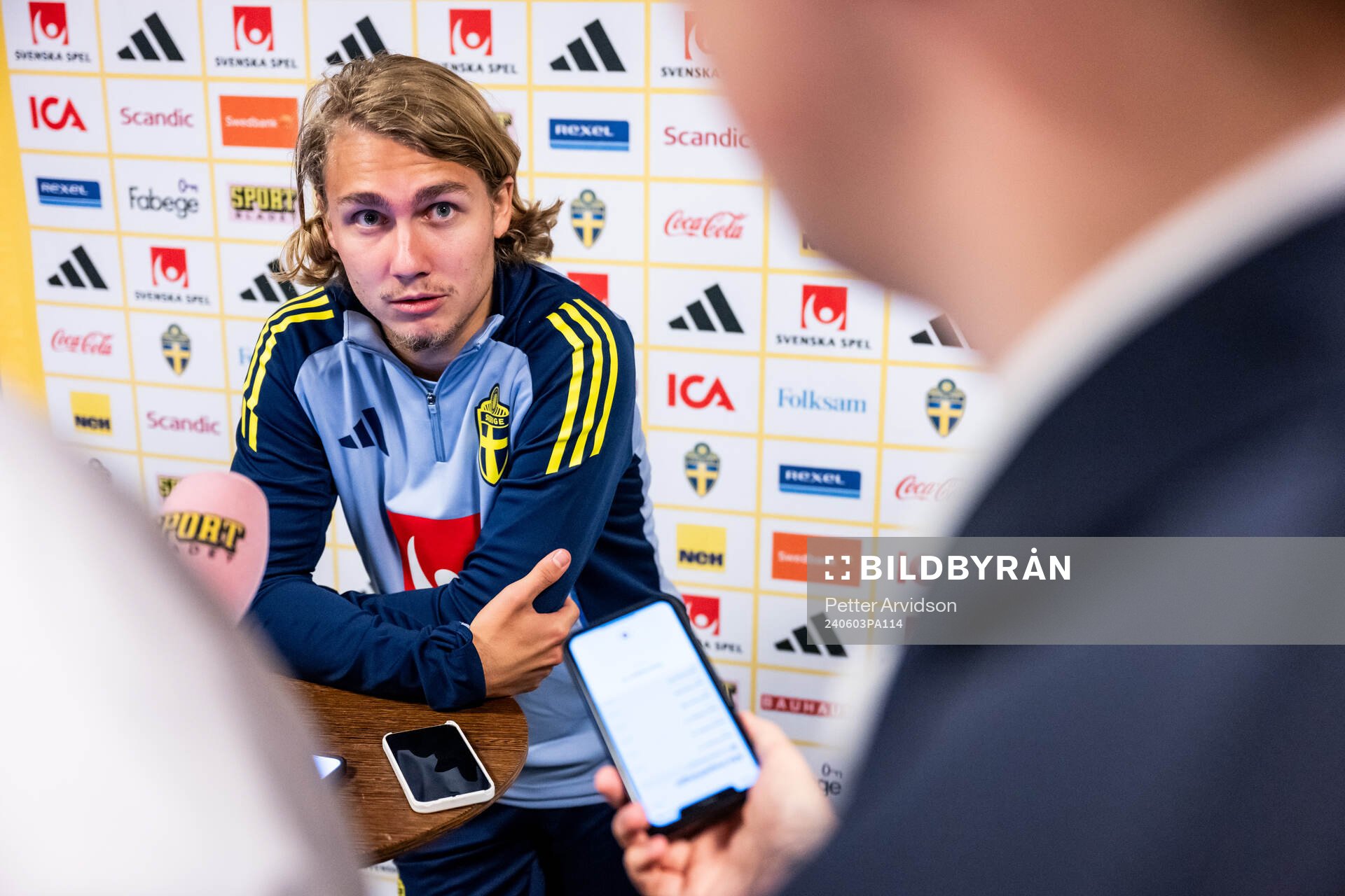 Sebastian Nanasi of the Swedish national football team at a