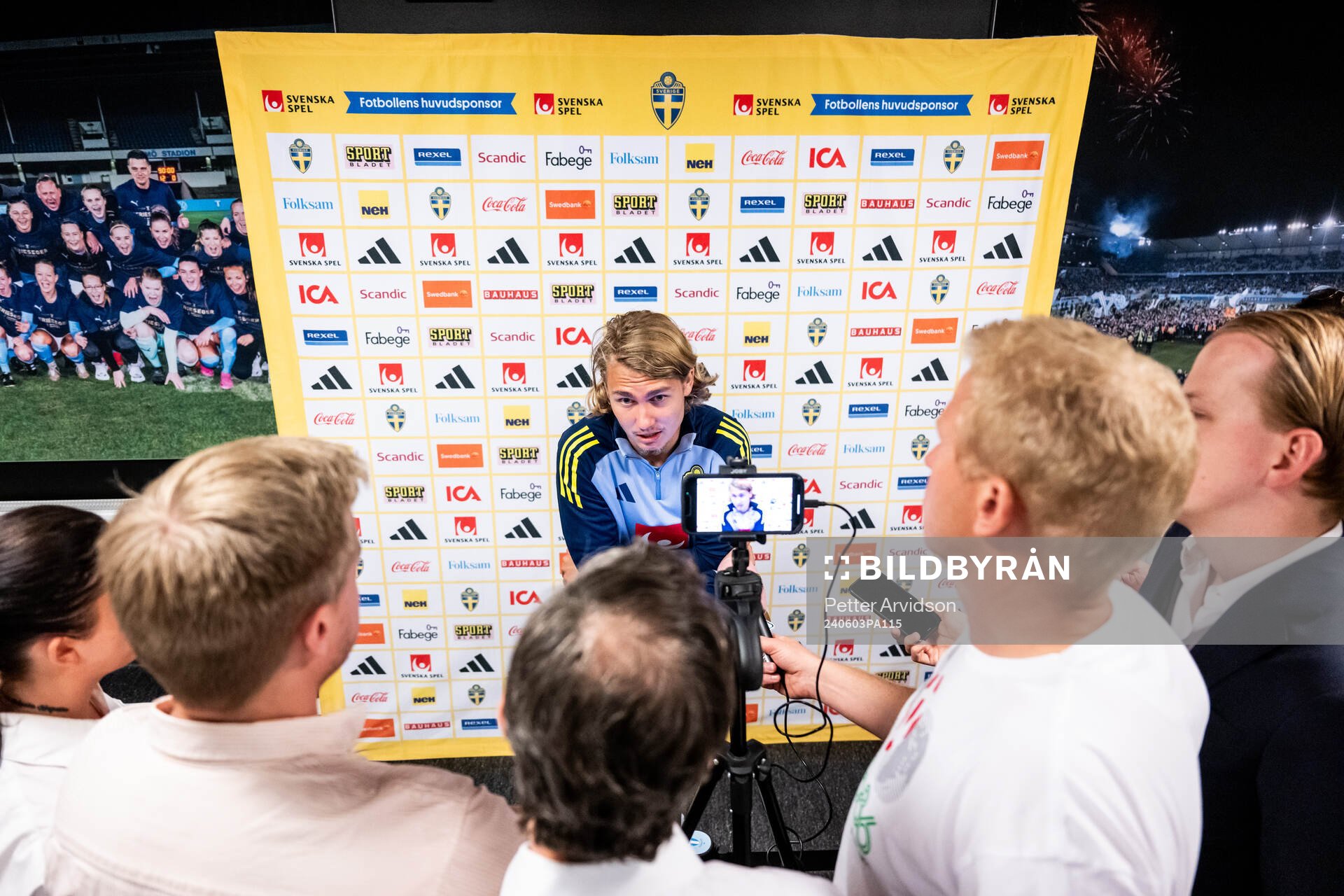 Sebastian Nanasi of the Swedish national football team at a