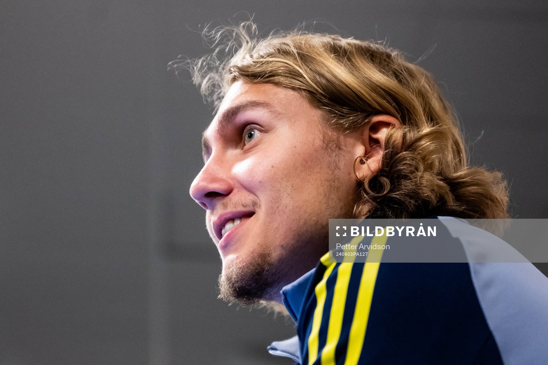 Sebastian Nanasi of the Swedish national football team at a