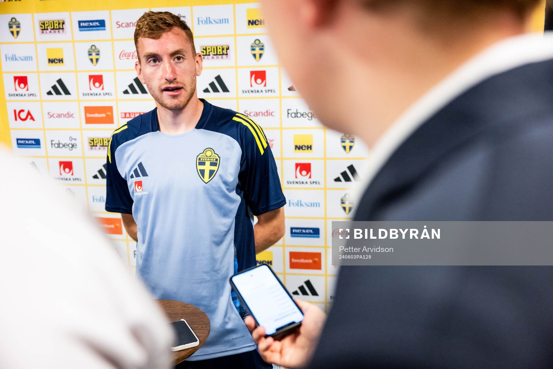 Dejan Kulusevski of the Swedish national football team at a
