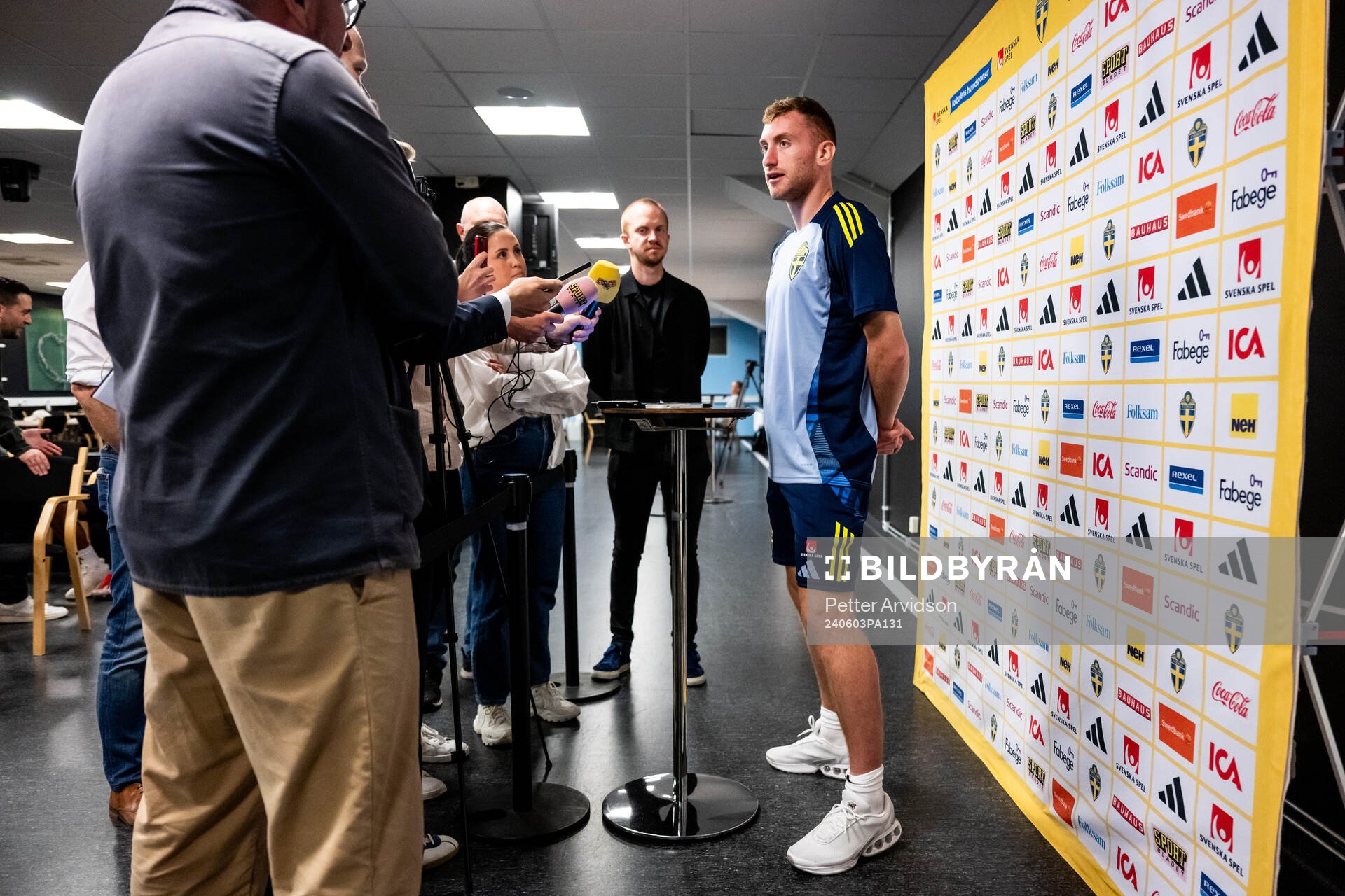 Dejan Kulusevski of the Swedish national football team at a