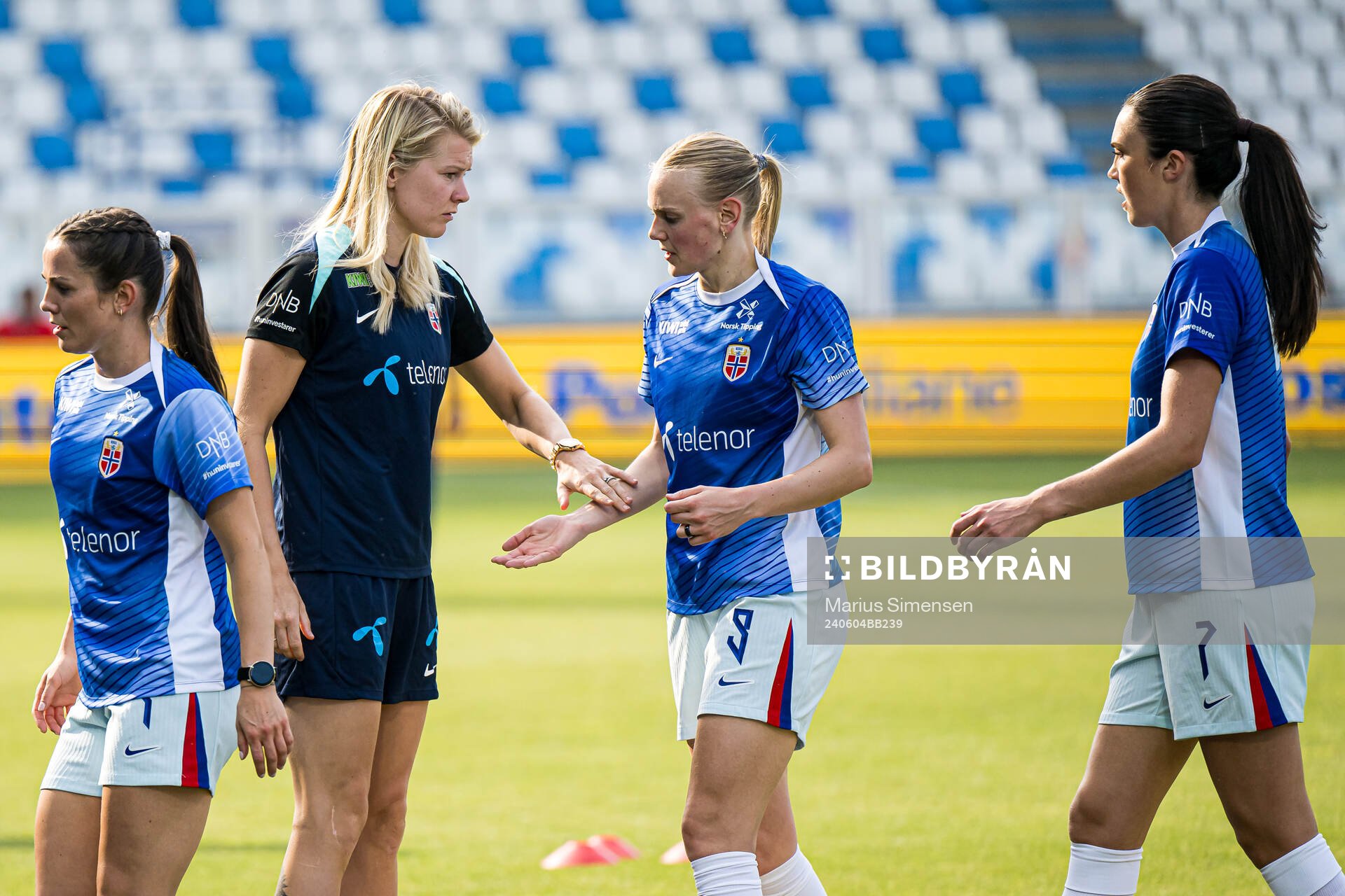 Ada Stolsmo Hegerberg and Karina Sævik of Norway