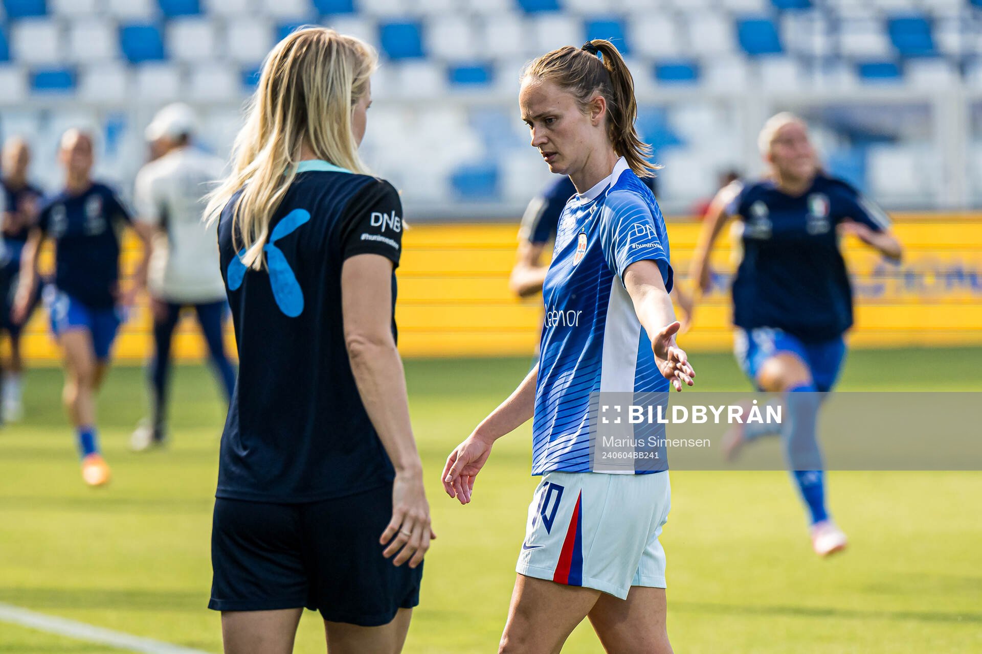 Ada Stolsmo Hegerberg and Caroline Graham Hansen of Norway