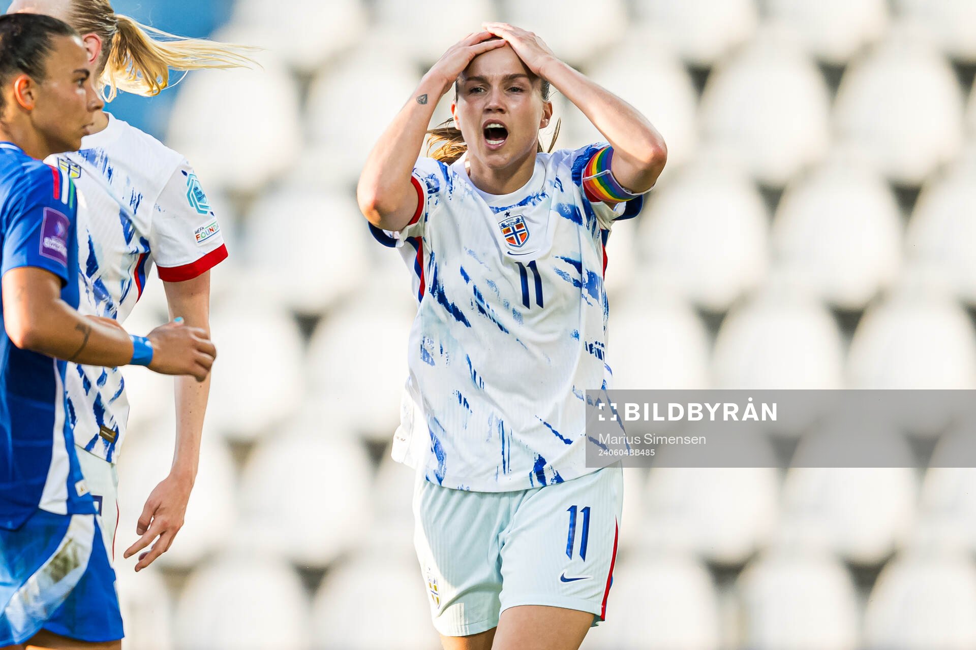 Guro Reiten of Norway looks dejected