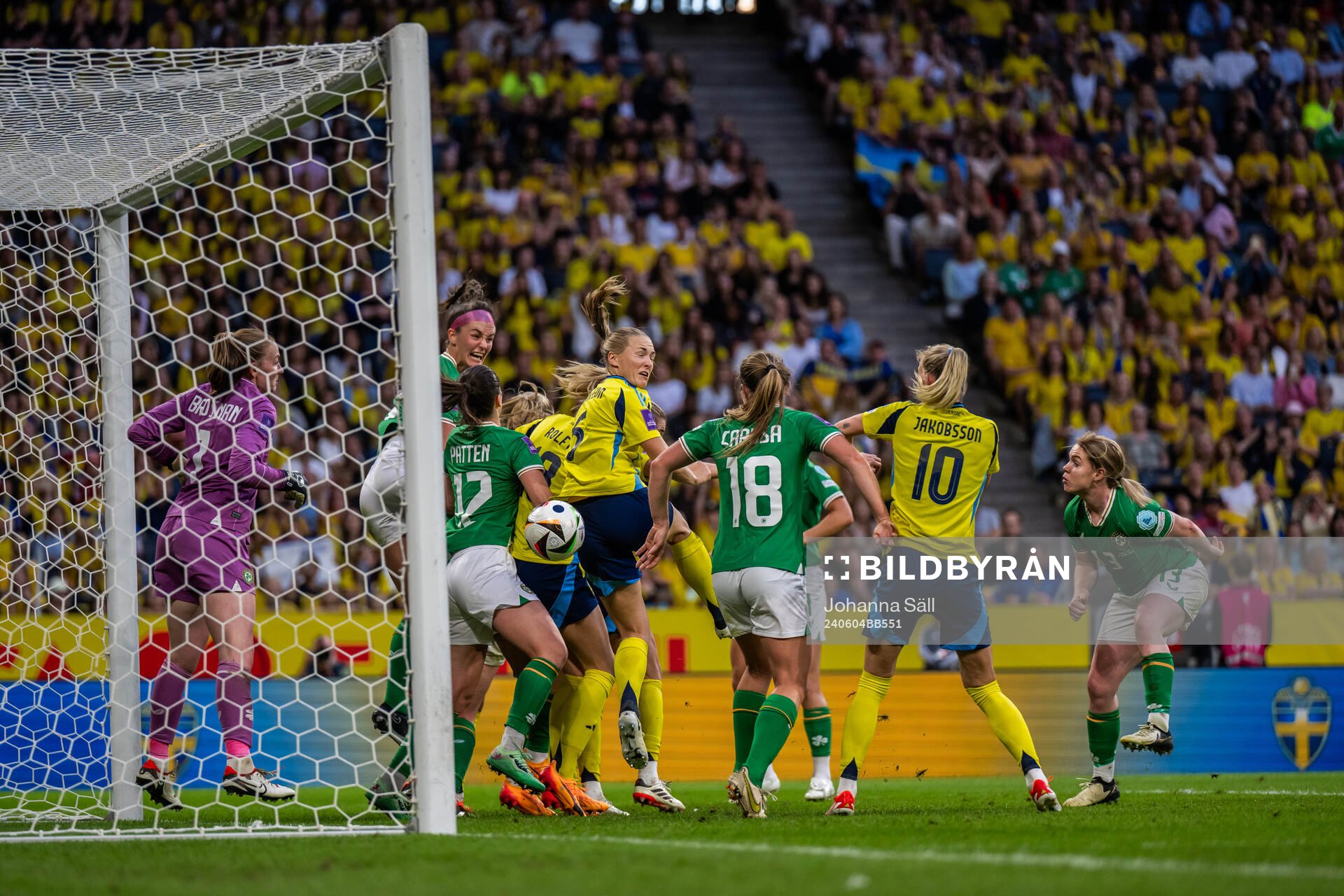 Magdalena Eriksson of Sweden scores 1-0