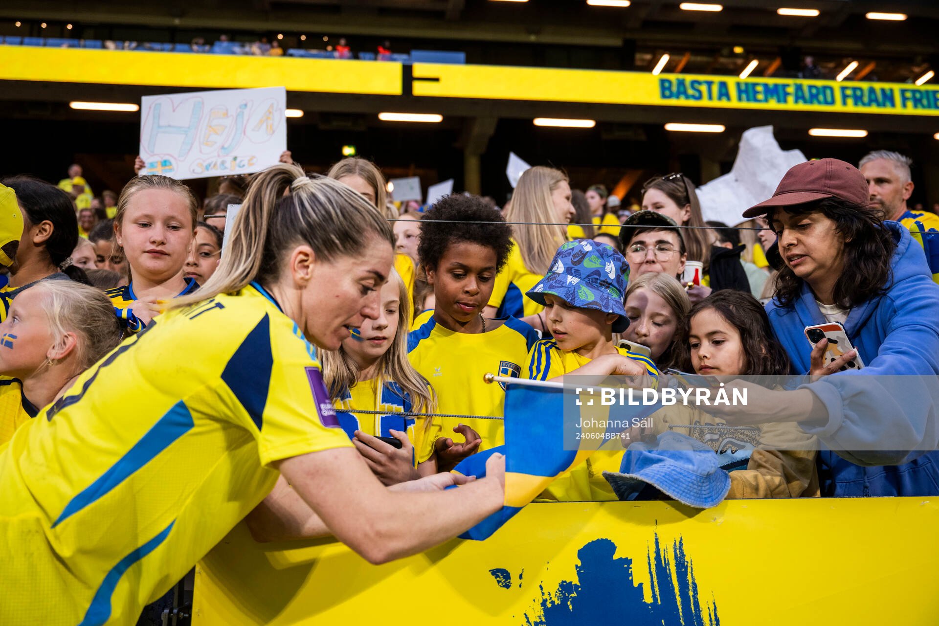 Linda Sembrant of Sweden celebrates with supporters