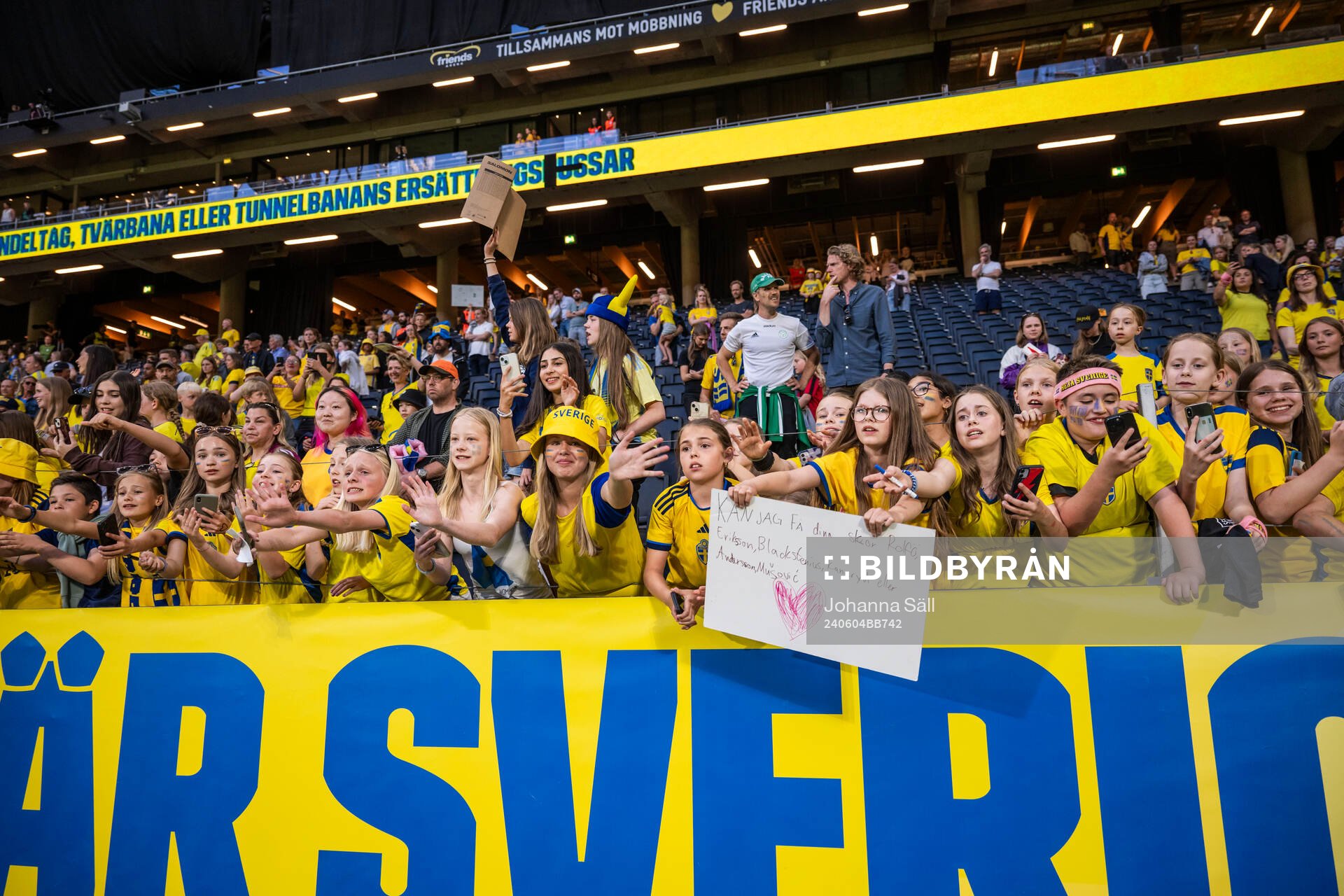 Fans of Sweden celebrate