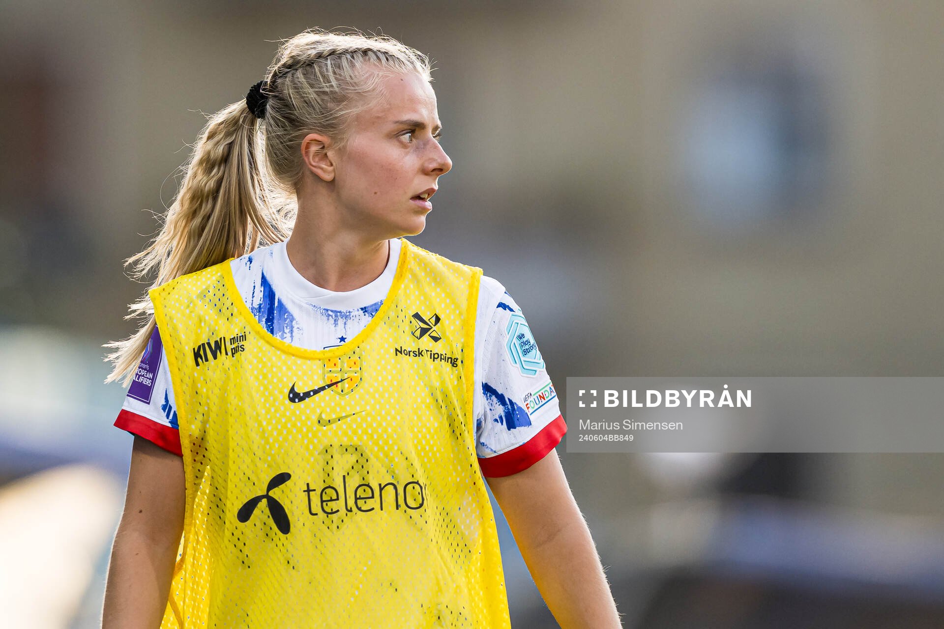 Emilie Woldvik of Norway warms up