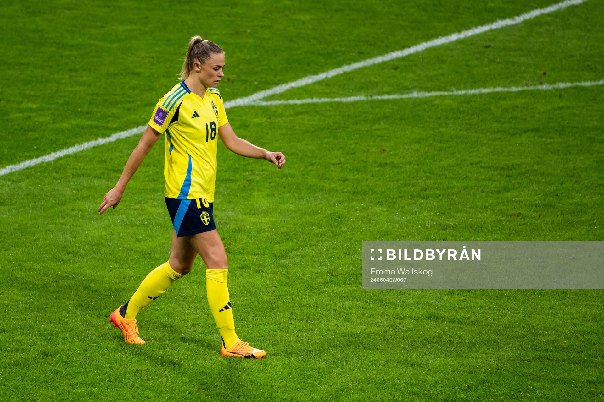 Fridolina Rolfö of Sweden looks dejected