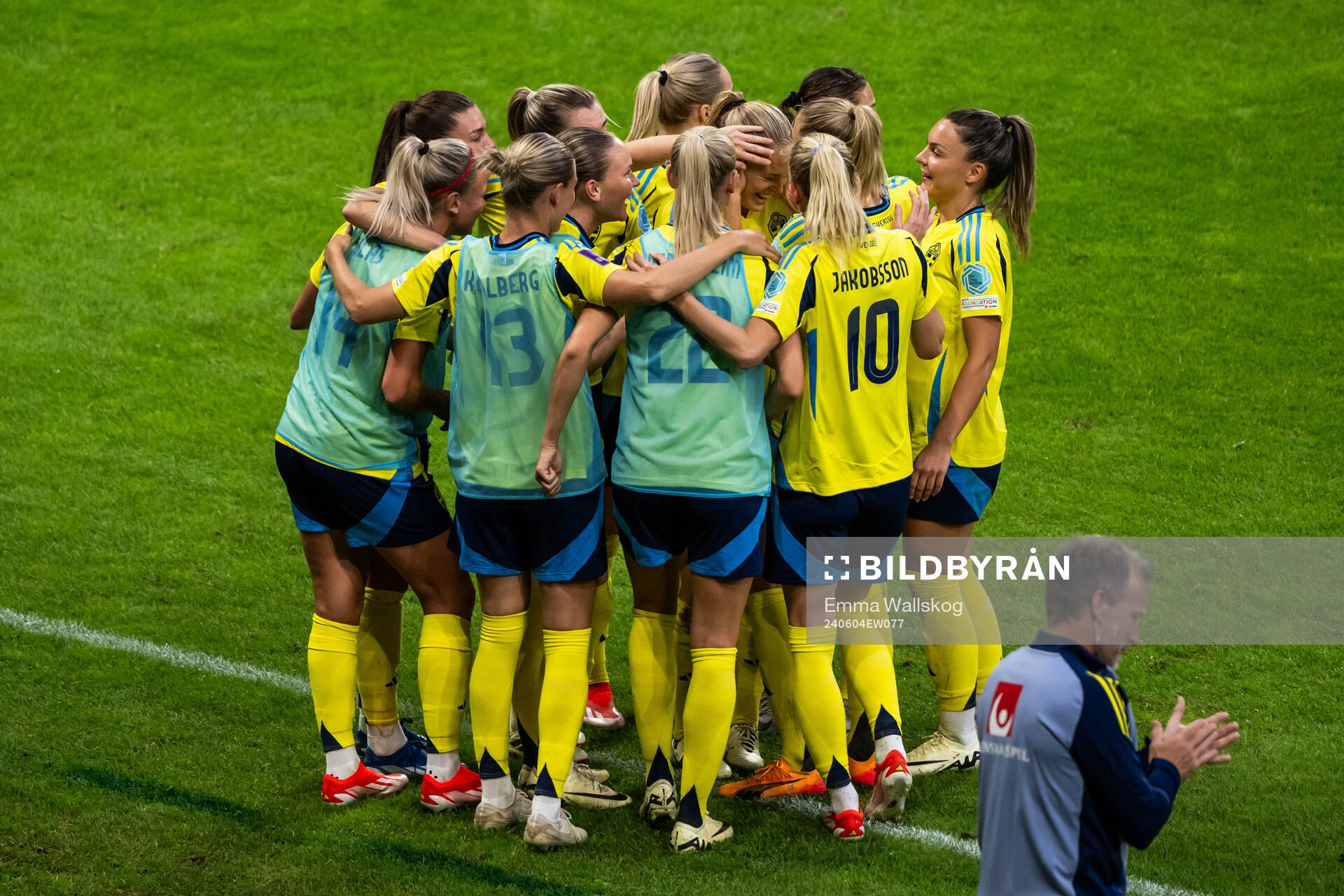 Magdalena Eriksson of Sweden celebrates with team mates